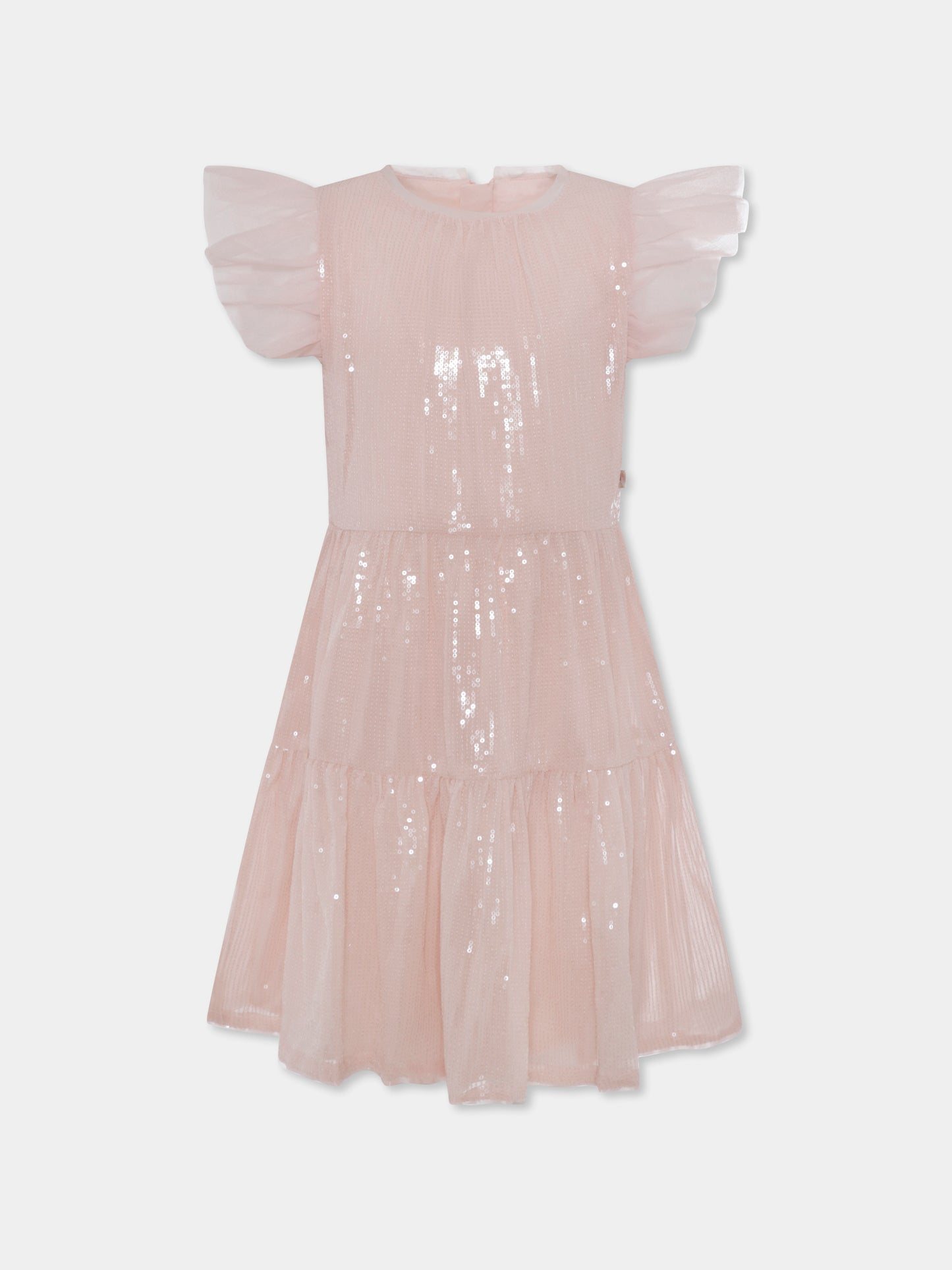 Vestito rosa per bambina con paillettes,Billieblush,U21100 45X