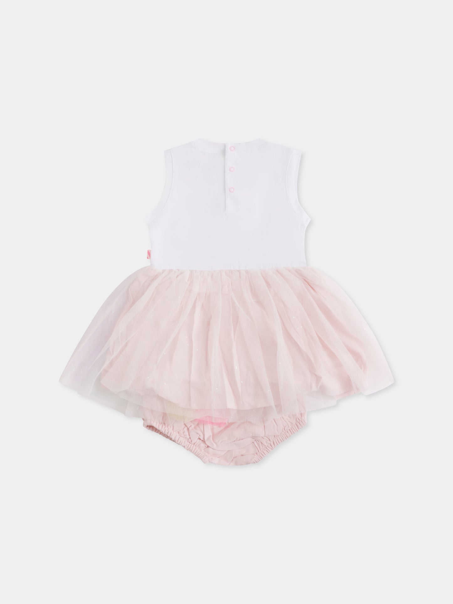 Vestito bianco per neonata con coccinella,Billieblush,U20817 N34