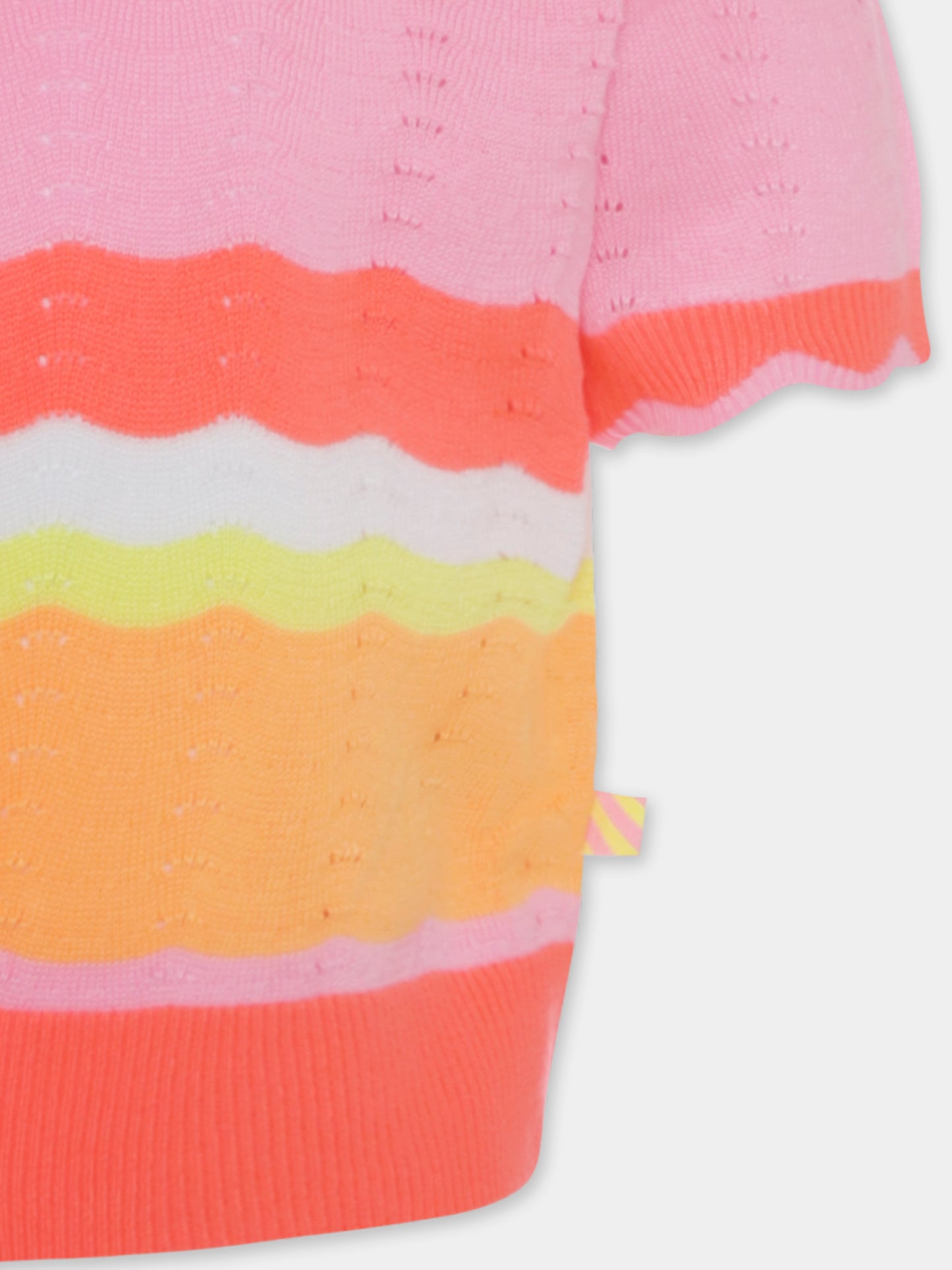 Maglia gilet multicolor per bambina,Billieblush,U20842 41D