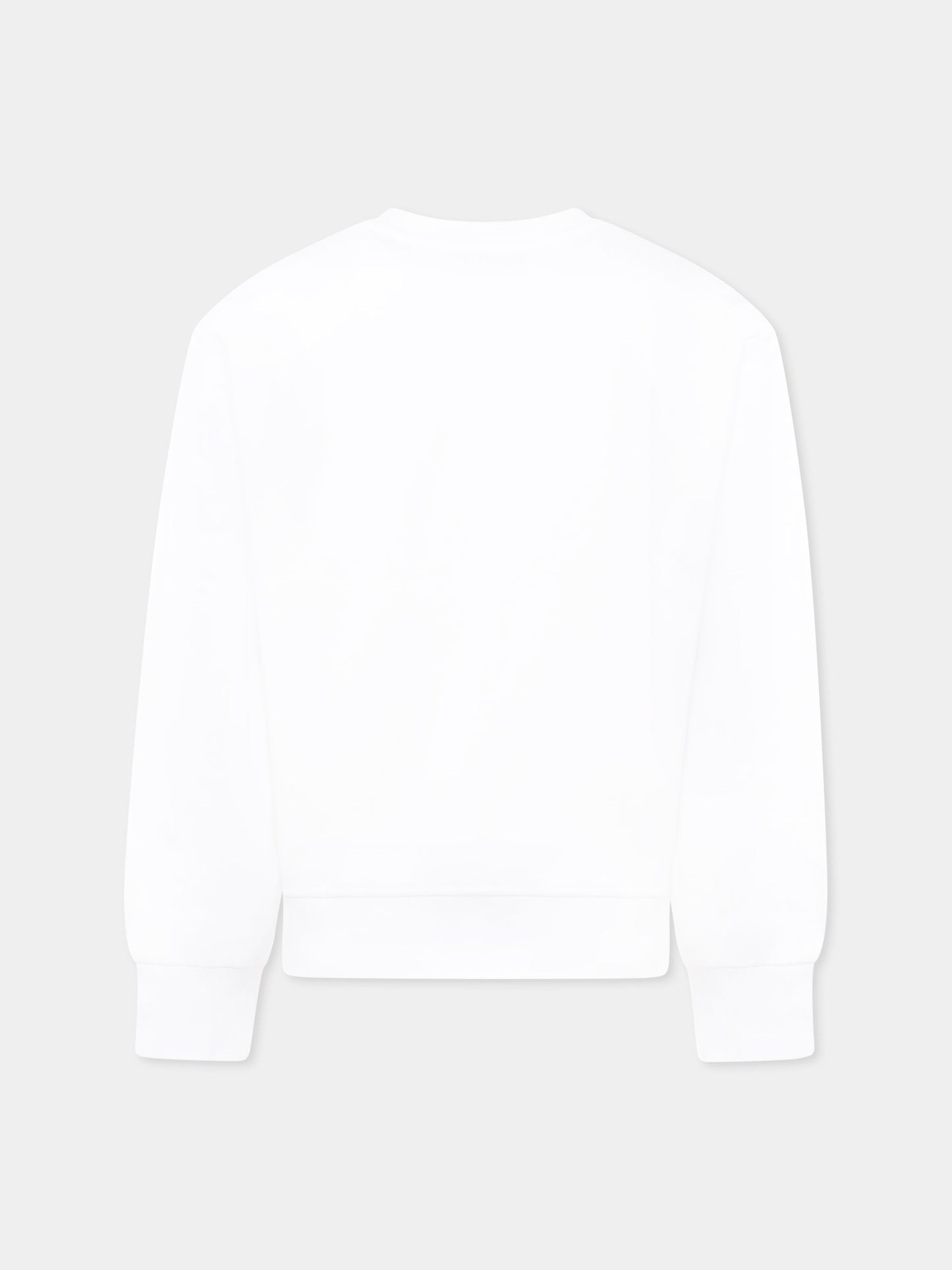 Felpa bianca per bambino con logo,Diesel,J02040 KYAVF K100