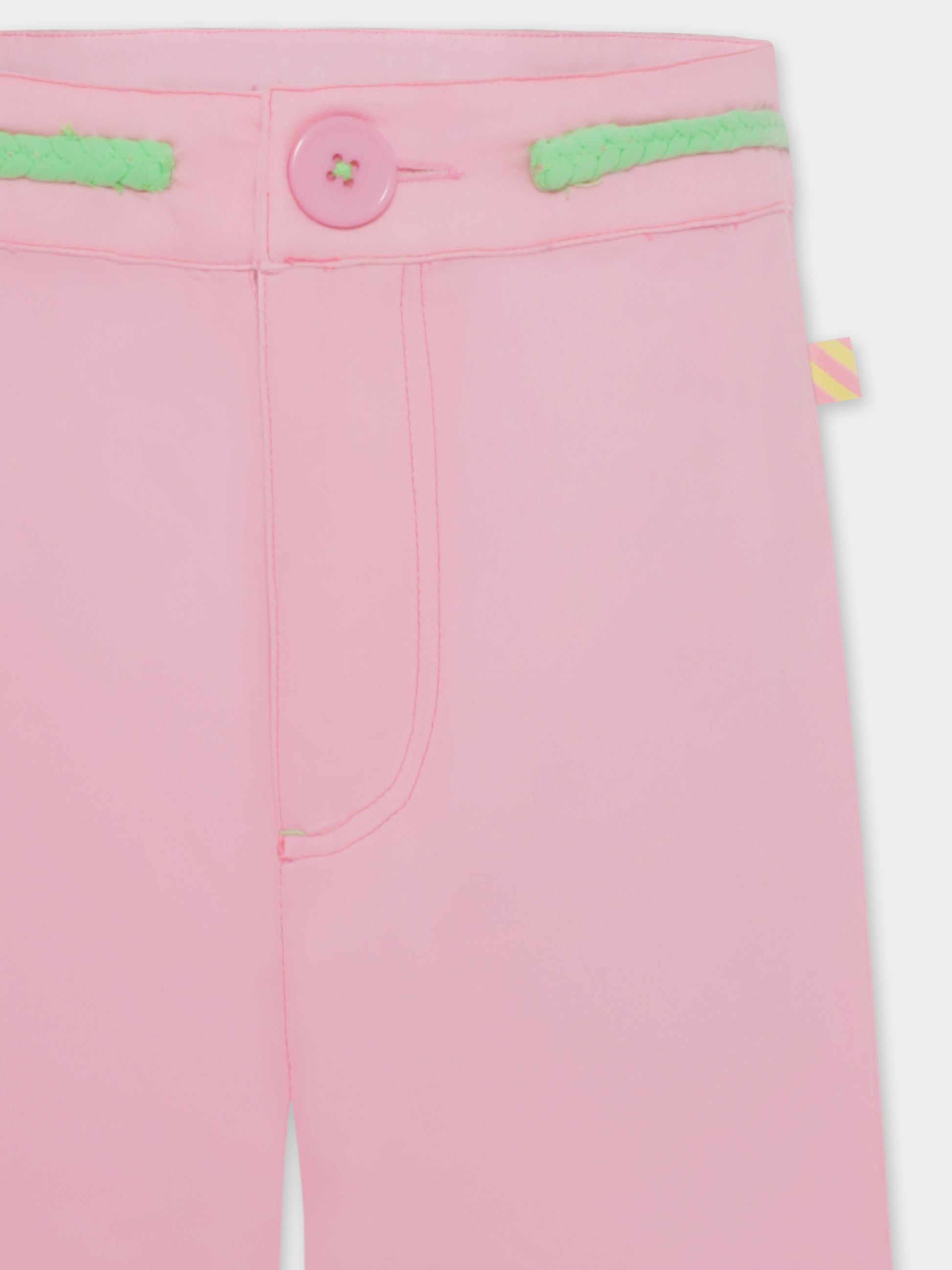 Pantaloni rosa per bambina con cuore,Billieblush,U20128 462