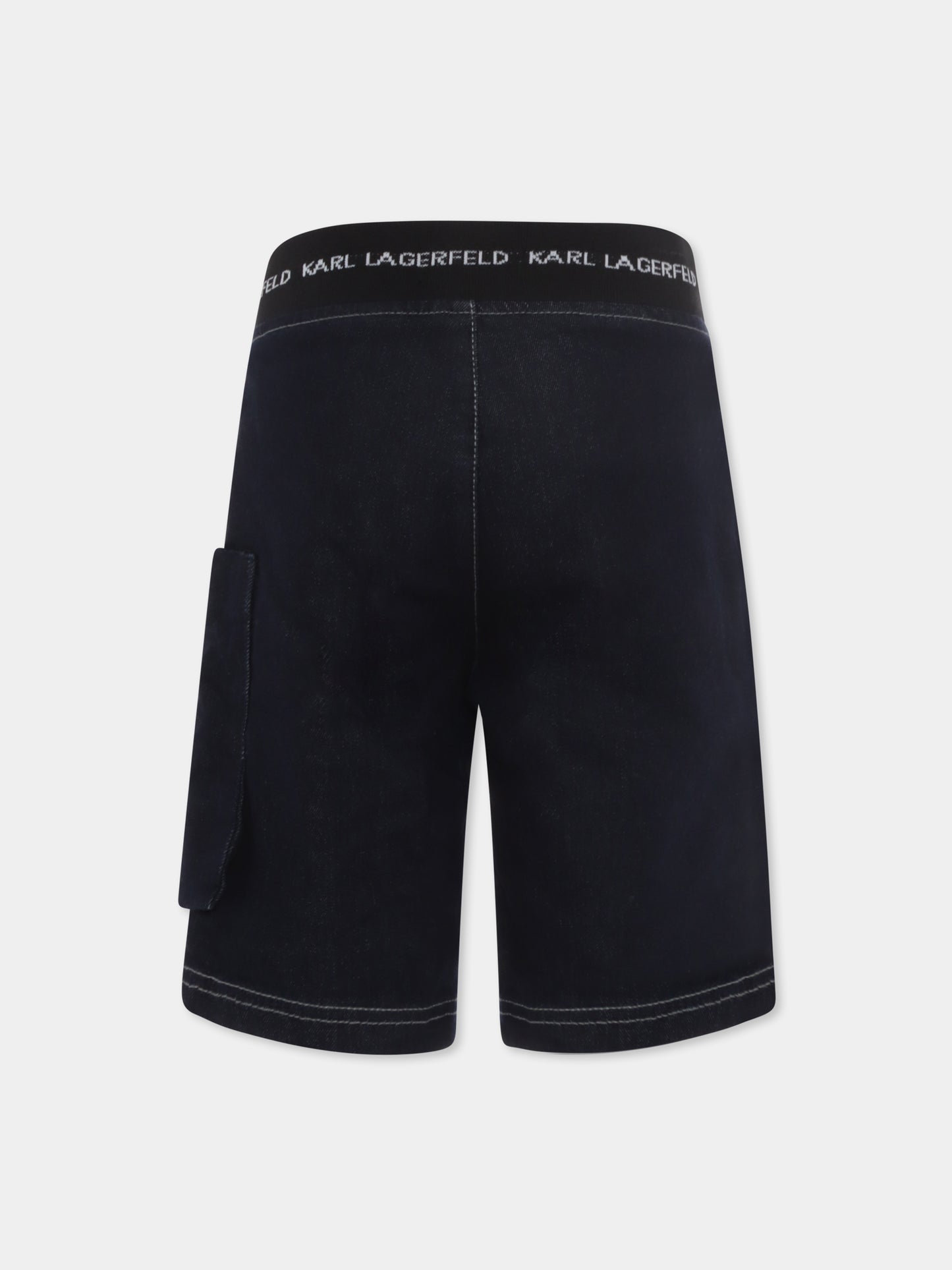 Short denim per bambino con logo,Karl Lagerfeld Kids,Z30030 Z12