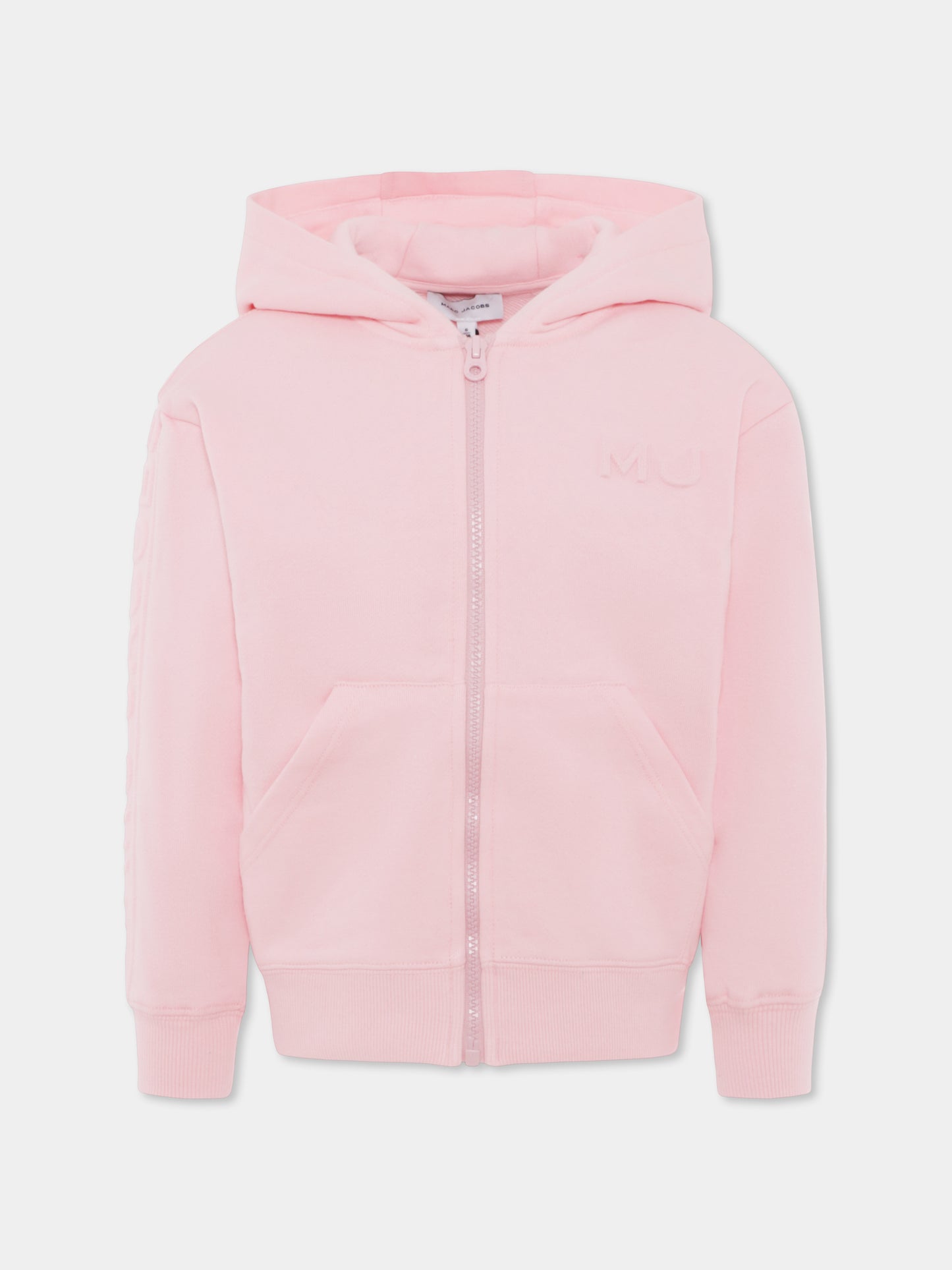 Felpa rosa per bambina con logo,Marc Jacobs,W60034 45T