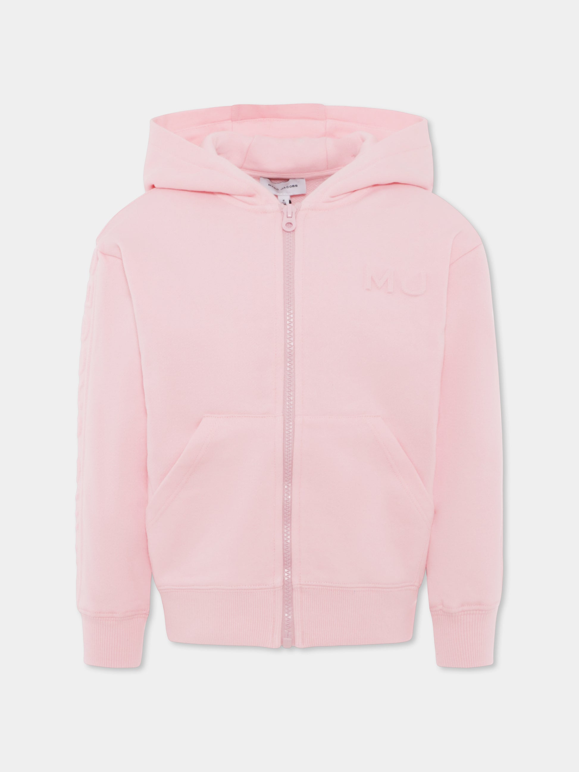 Felpa rosa per bambina con logo,Marc Jacobs,W60034 45T