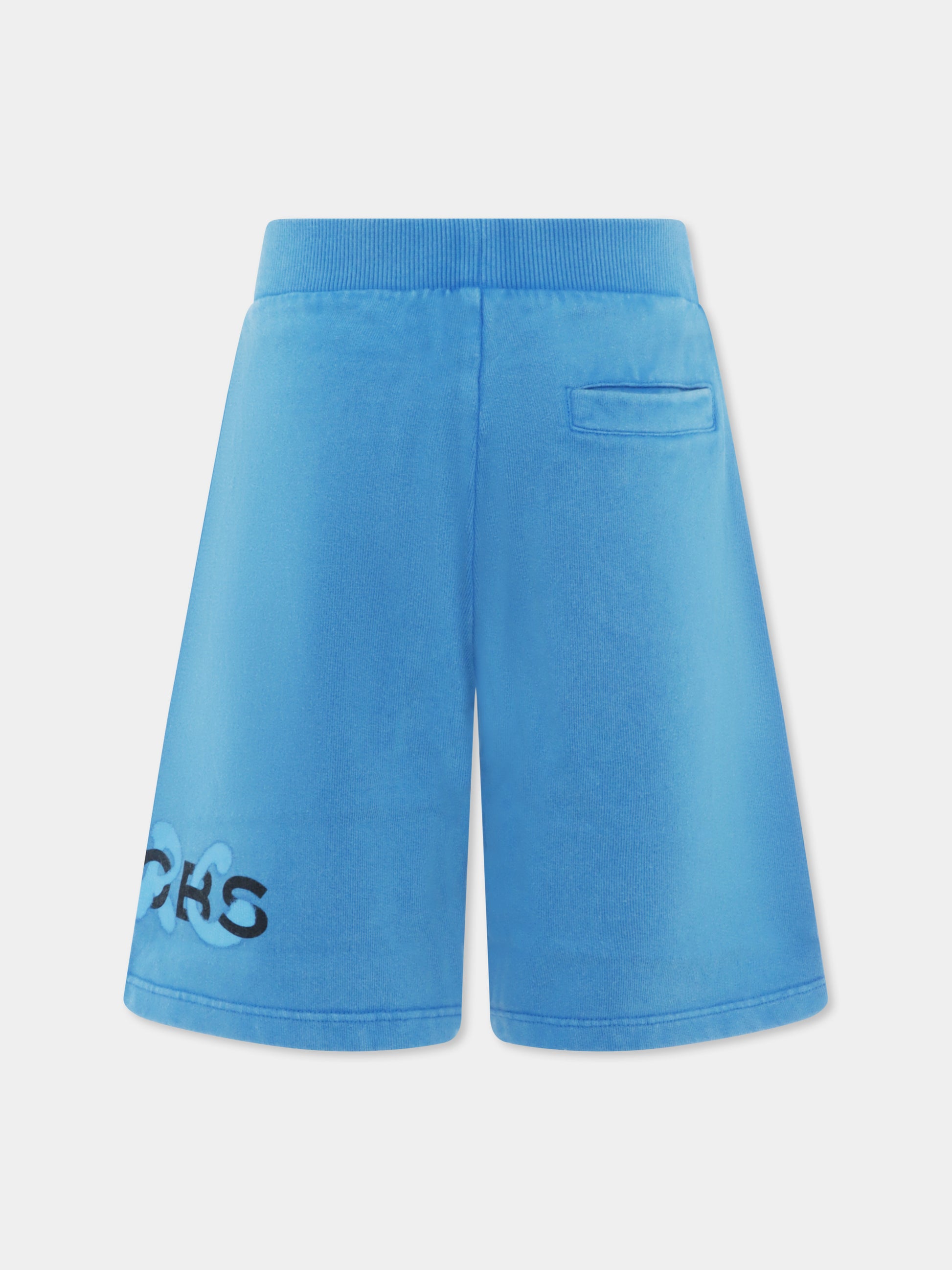 Shorts azzurri per bambino con logo,Marc Jacobs,W60216 873