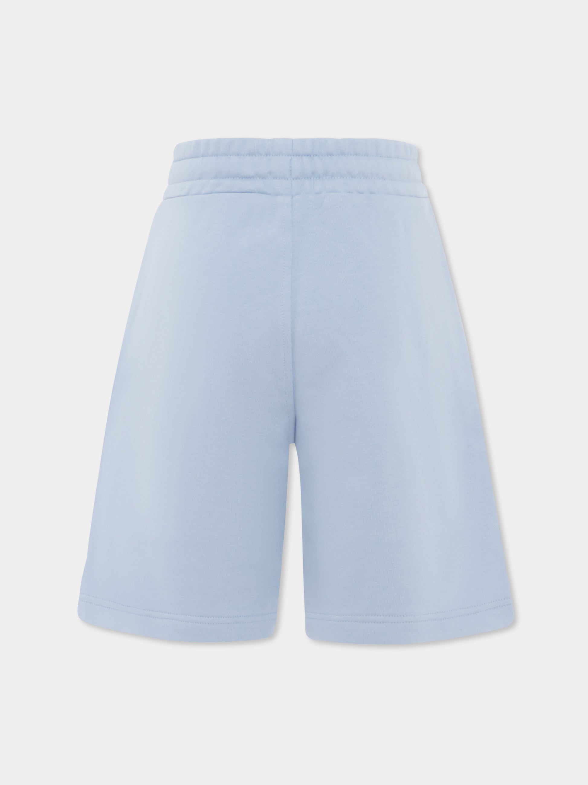 Shorts celeste per bambino con logo,Boss,J50680 783