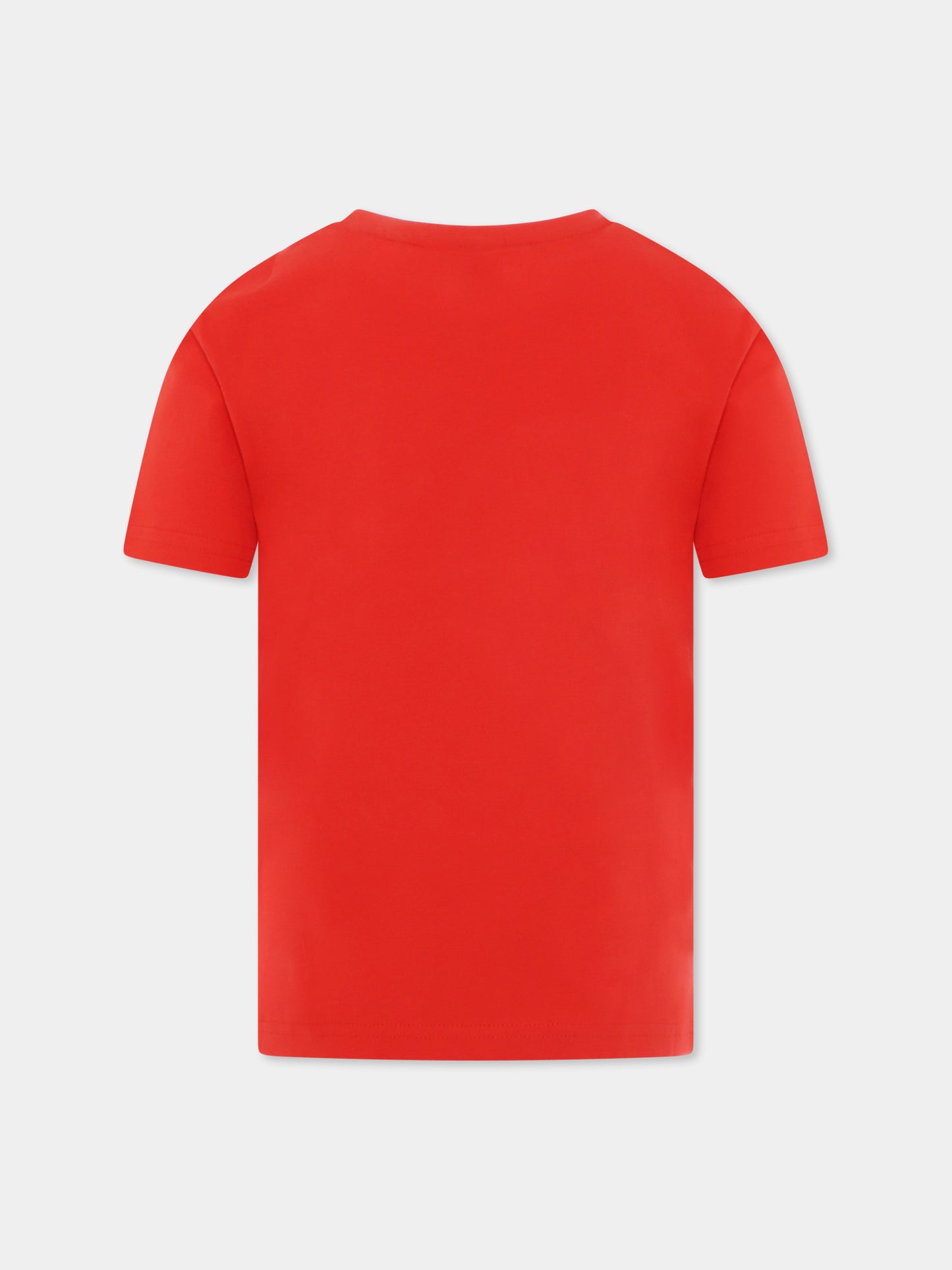 T-shirt rossa per bambino con loghi,Boss,J50775 997