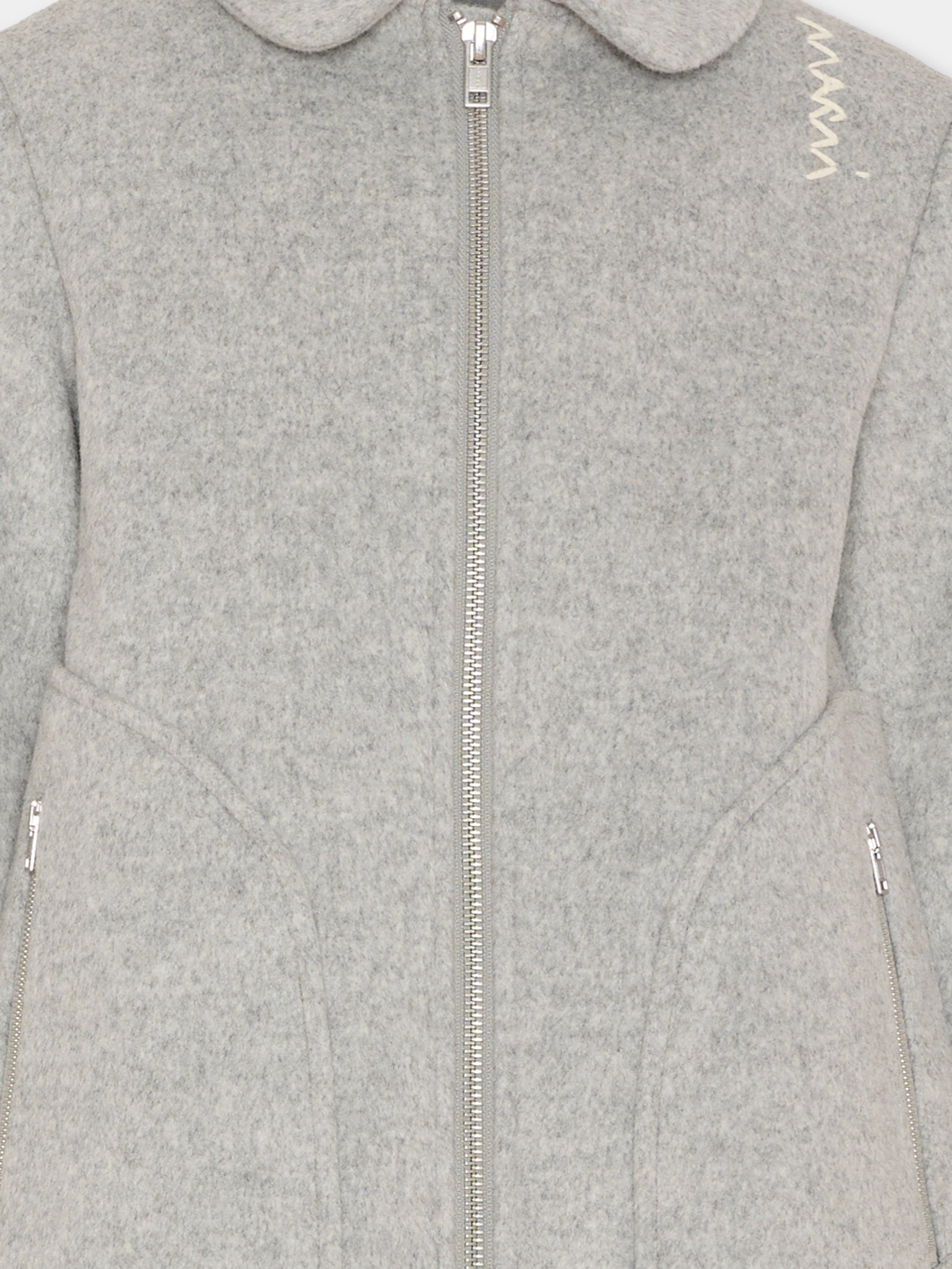 Cappotto grigio per bambina con logo,Marni Kids,M01494 M00VP 0M923