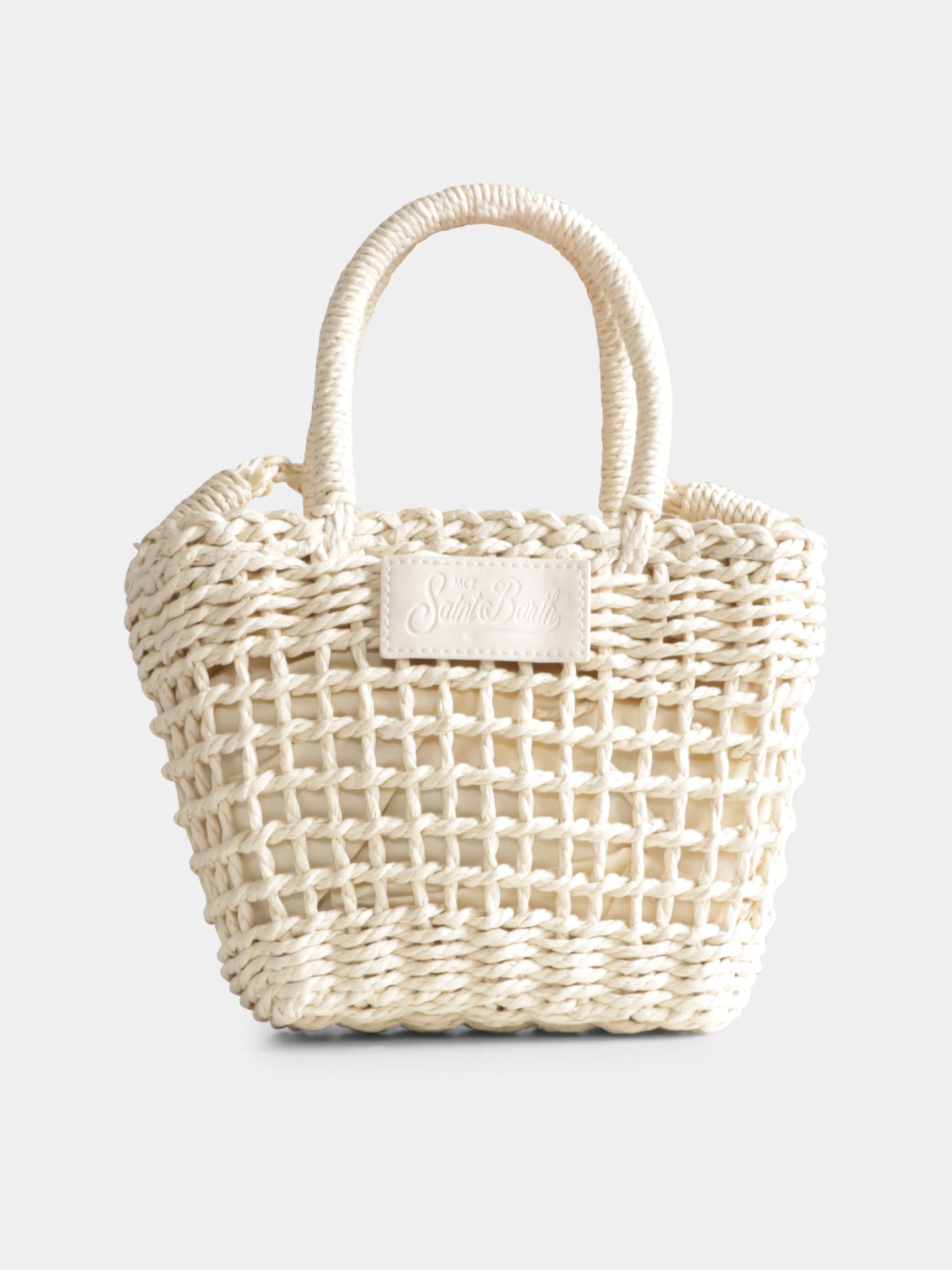Borsa beige per bambina con ciliegie