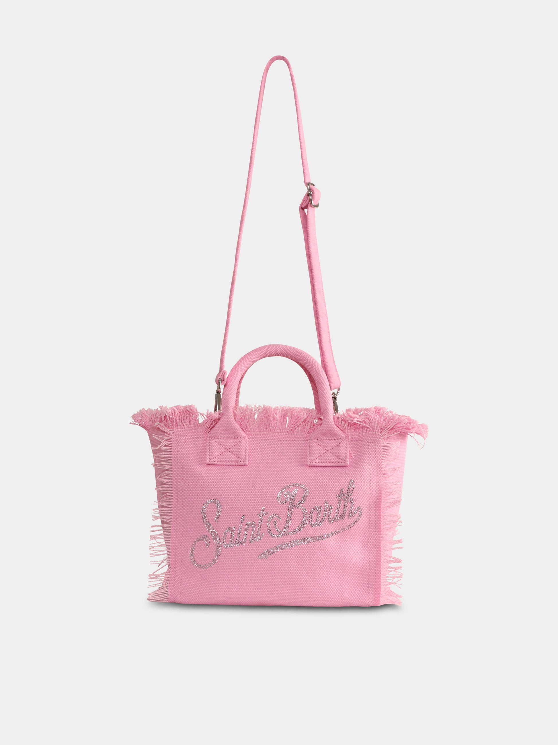 Borsa mare Colette rosa per bambina con logo,Mc2 Saint Barth,COL0001 01543H