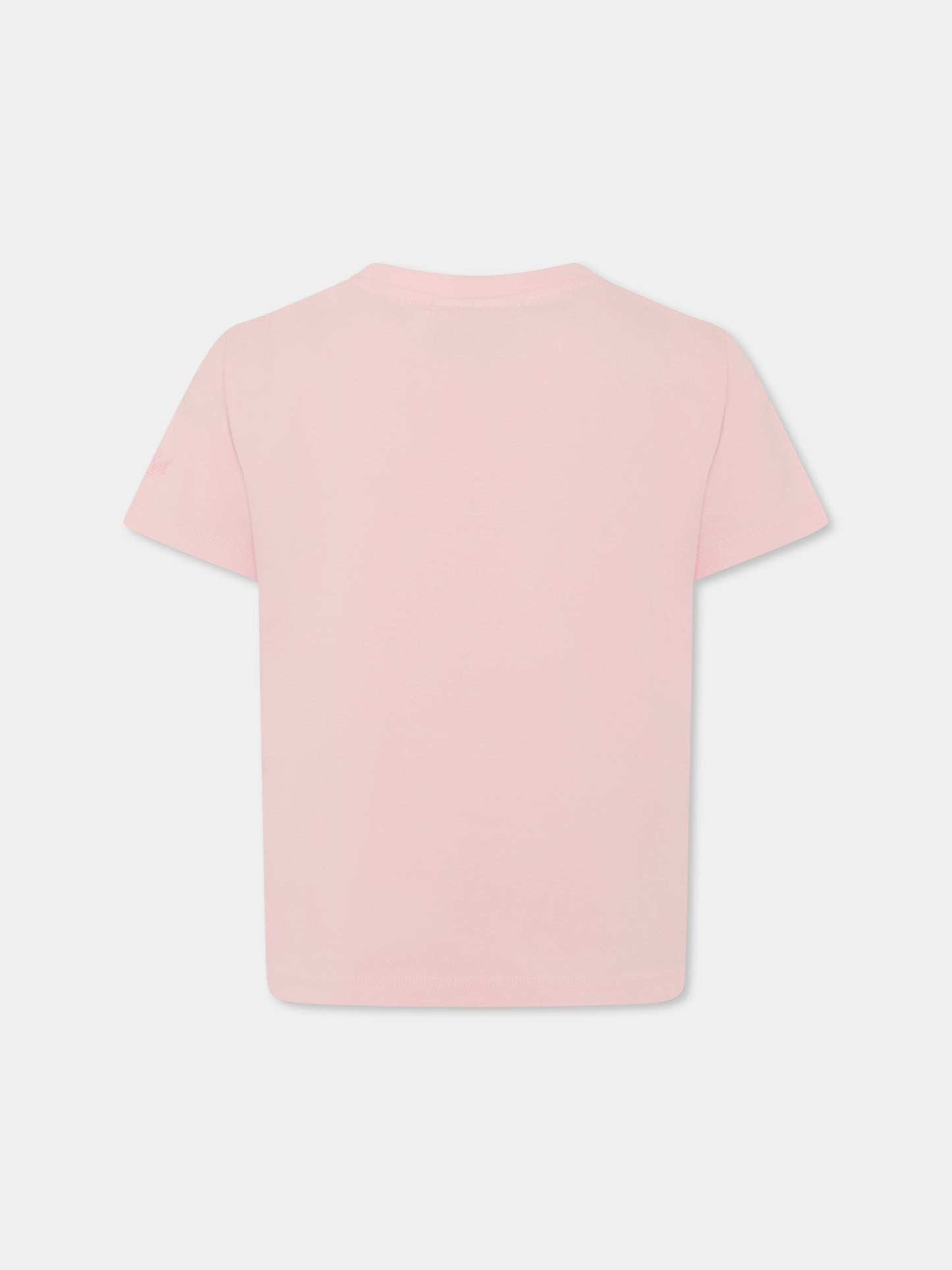 T-shirt rosa per bambina con scritta
