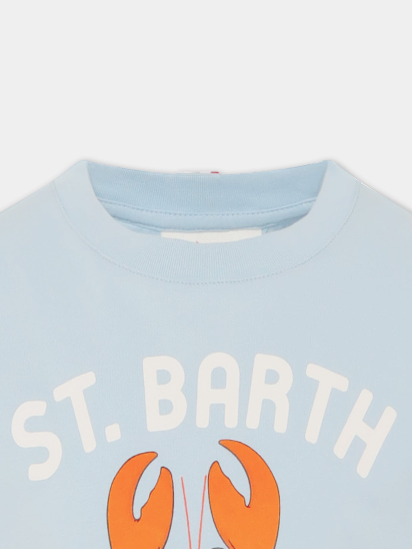 T-shirt celeste per bambino con aragosta