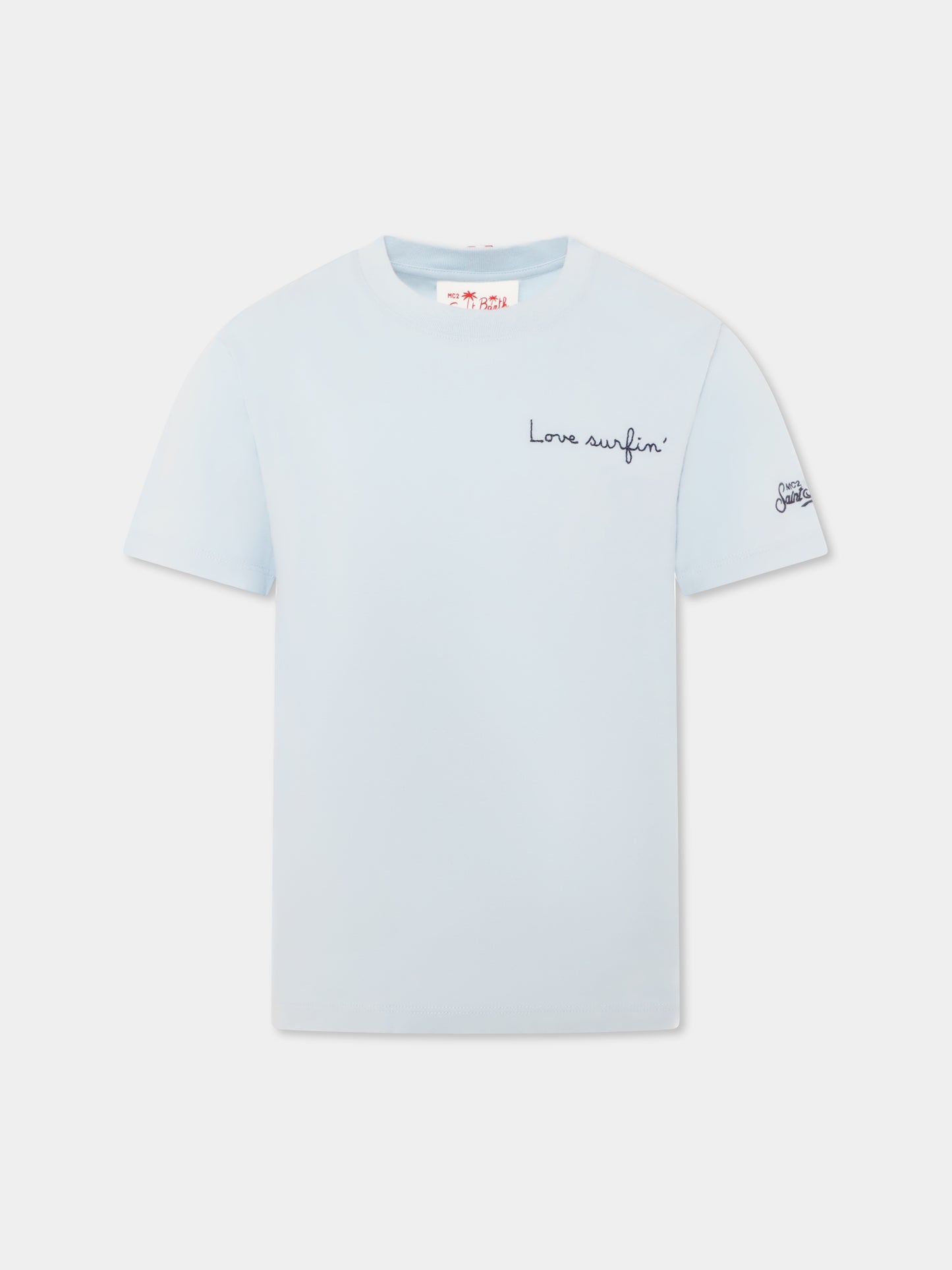 T-shirt celeste per bambino con Bart Simpson