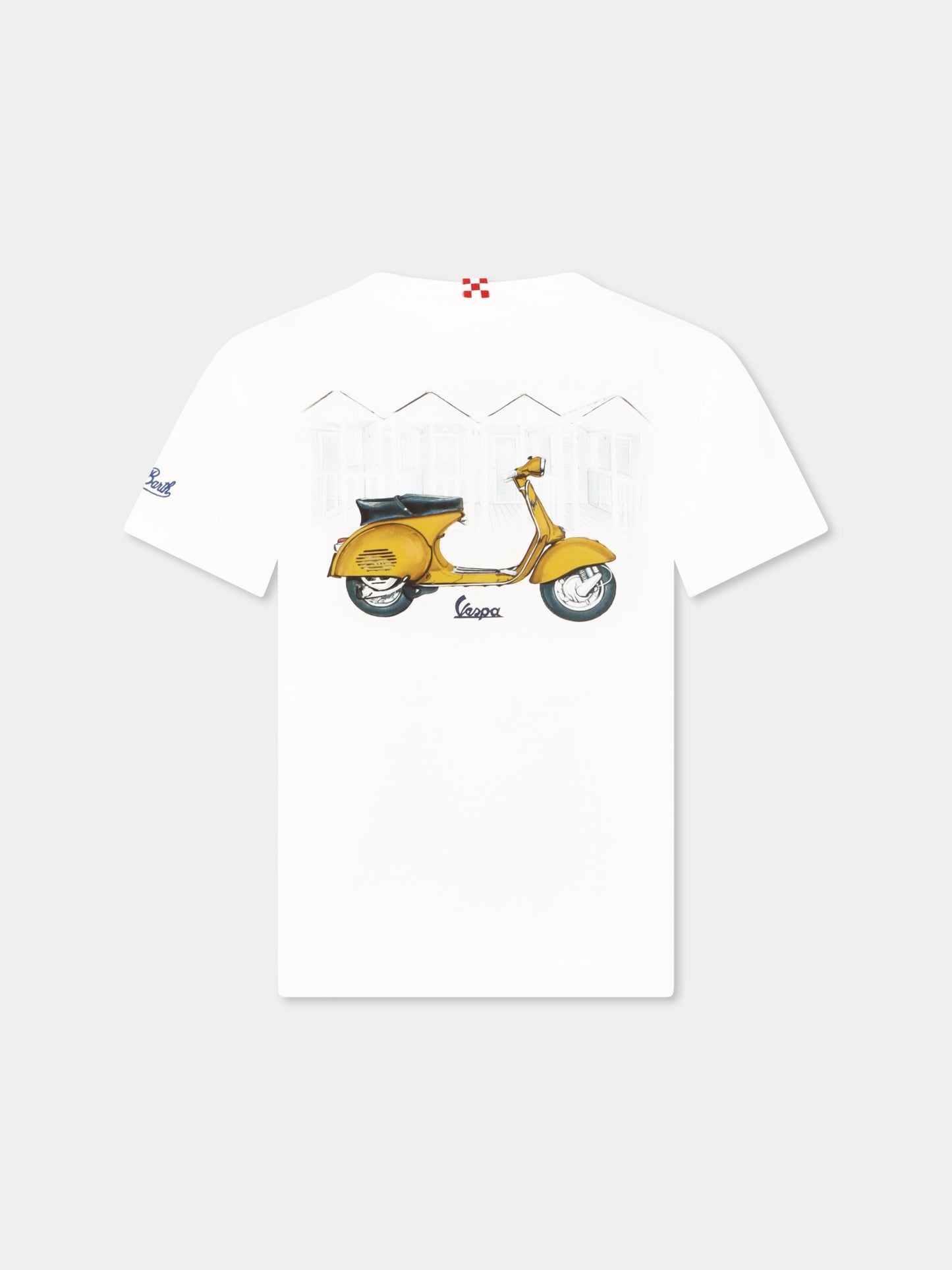 T-shirt bianca per bambino con stampa Vespa
