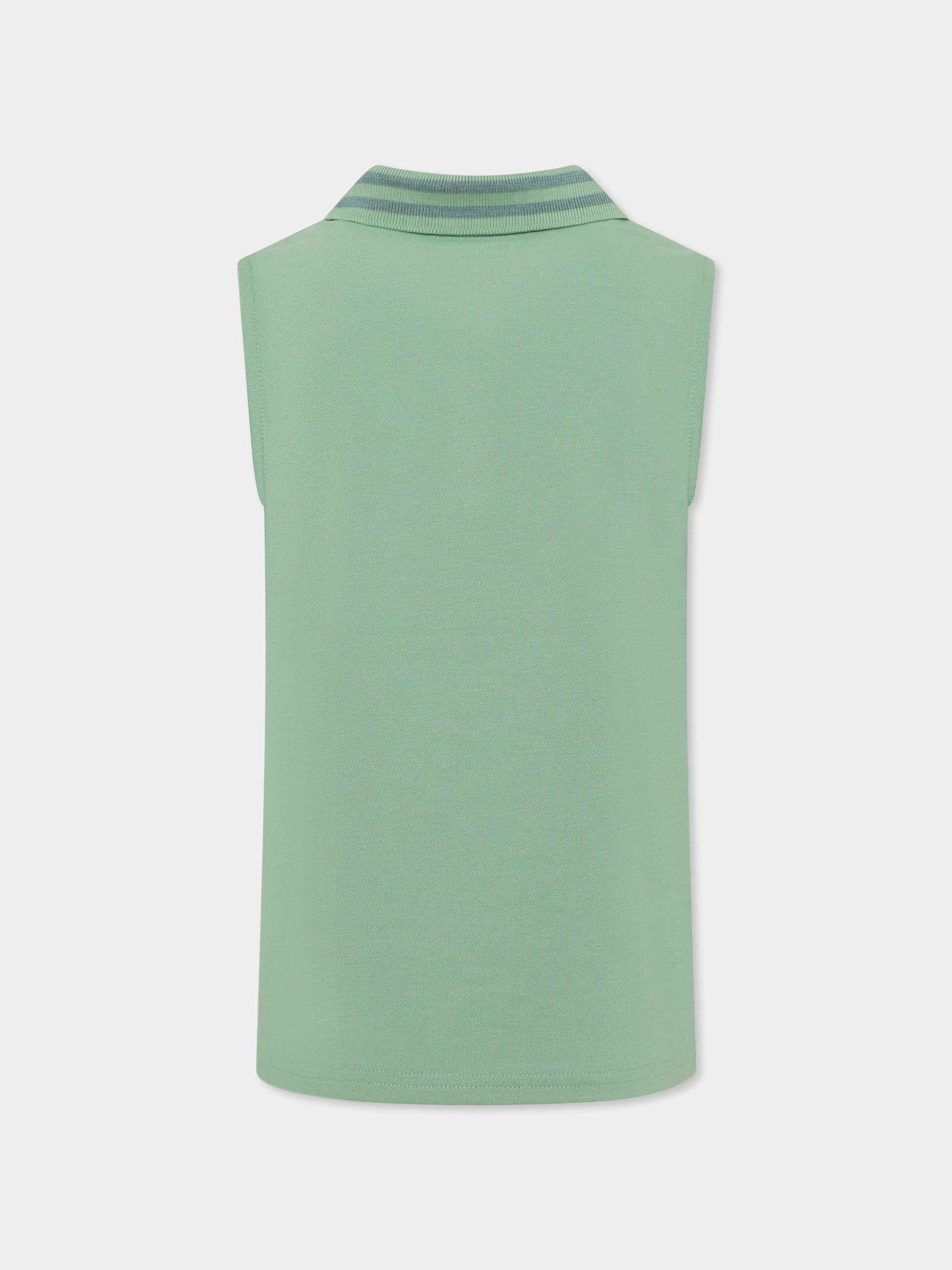 Polo verde per bambina con logo,Levi's Kids,4EK176 EGH