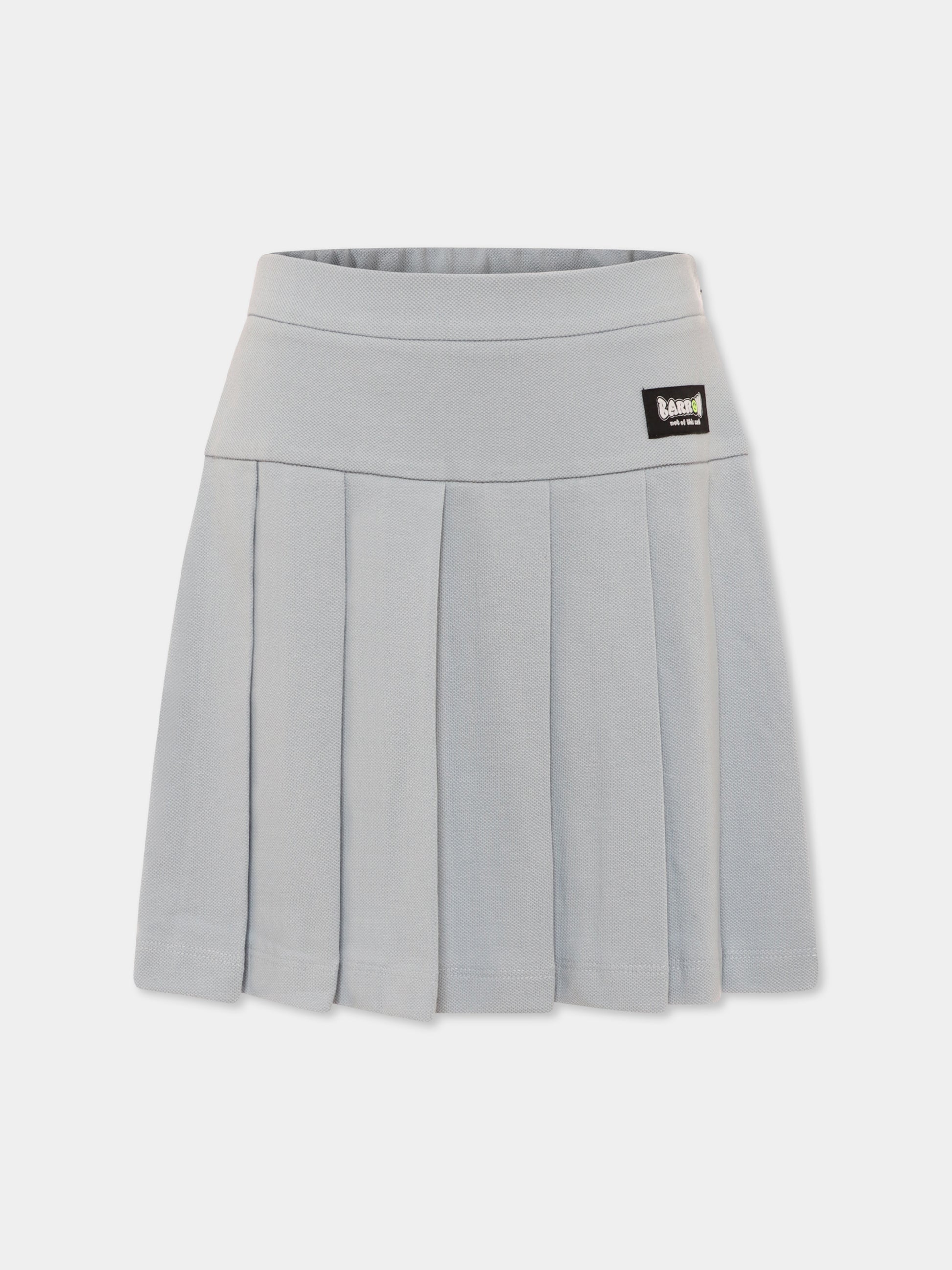 Gonna celeste per bambina con logo,Barrow,S5BKJGSK145 GW034