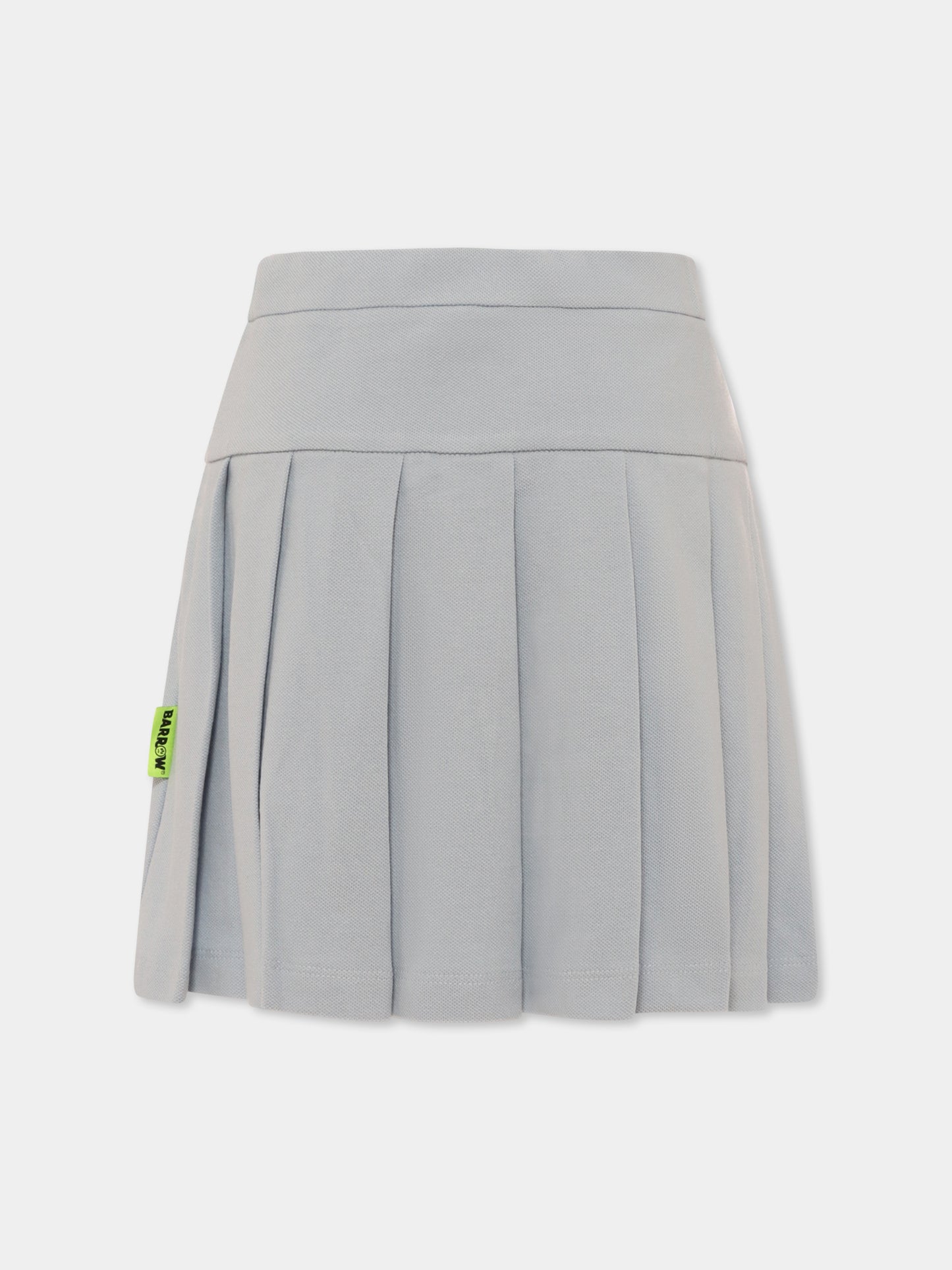 Gonna celeste per bambina con logo,Barrow,S5BKJGSK145 GW034