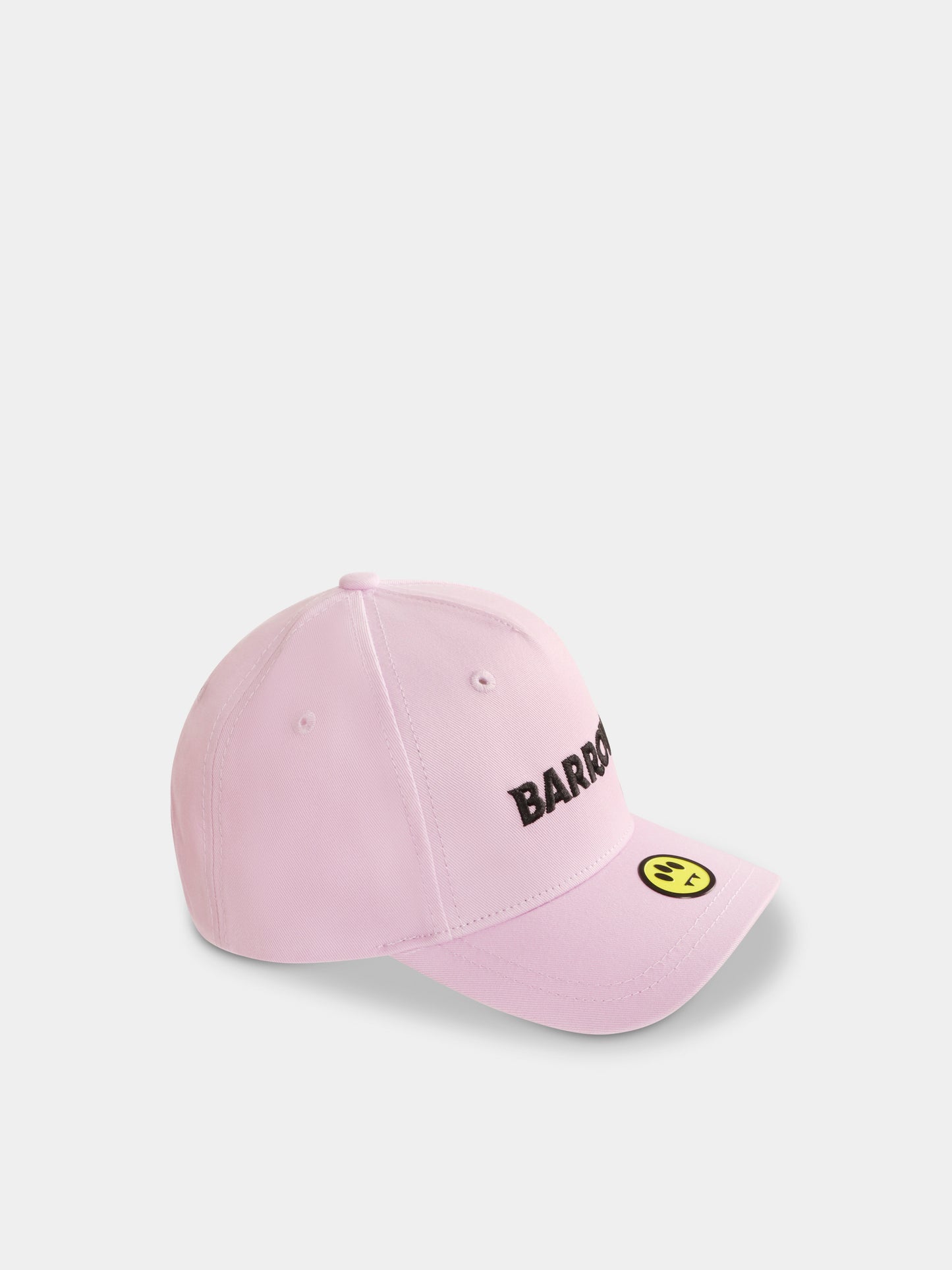 Cappello rosa per bambina con logo e smile
