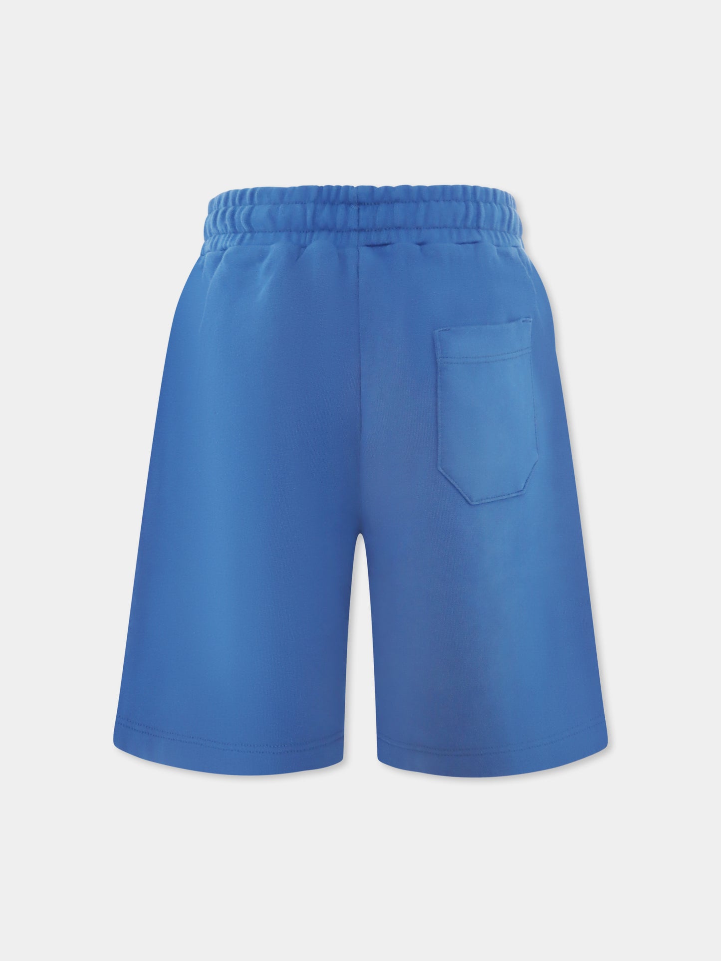 Shorts blu per bambini con logo