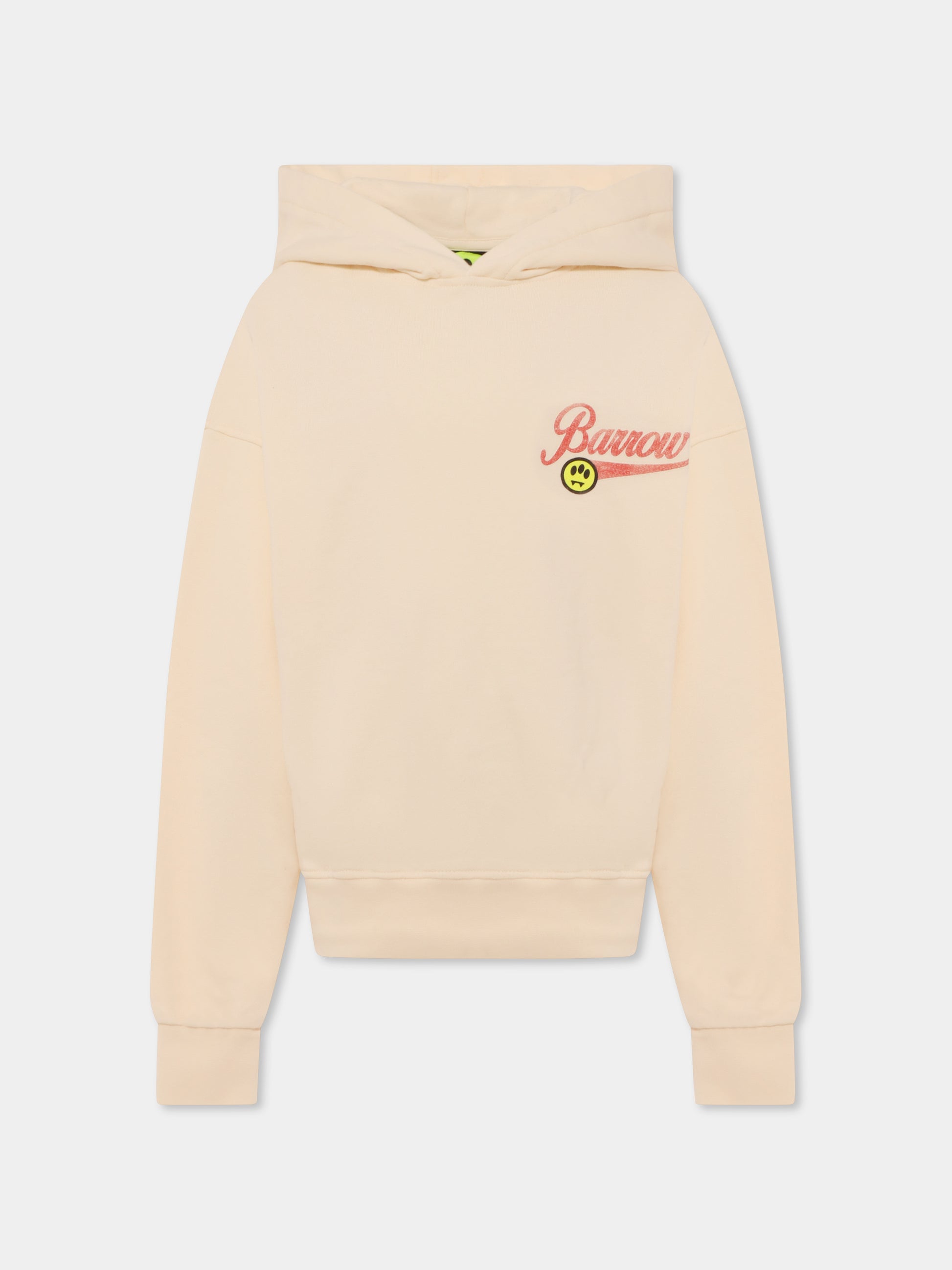 Felpa avorio per bambini con logo e smile,Barrow,S5BKJUHS041 013
