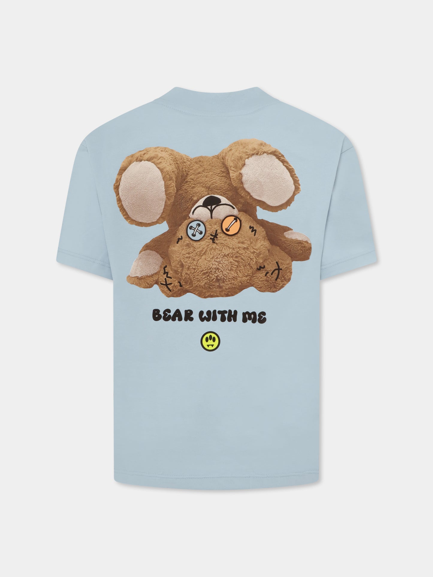 T-shirt celeste per bambini con smile e Bear