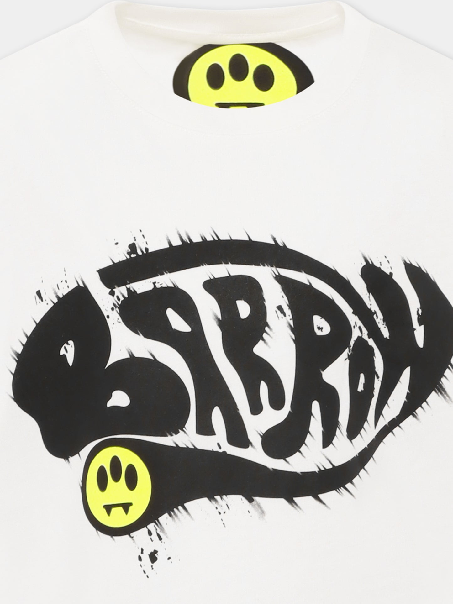 T-shirt bianca per bambini con logo e smile