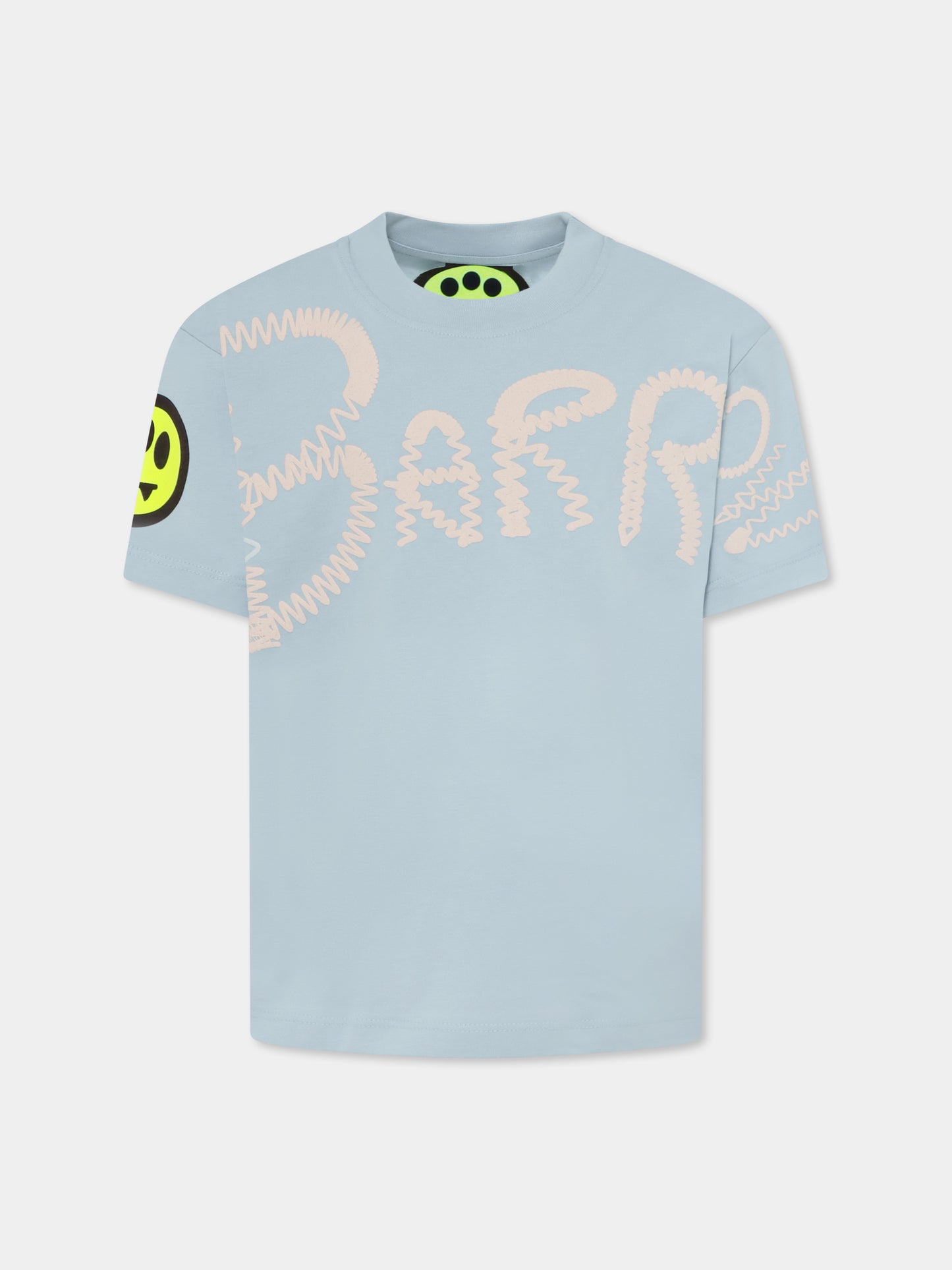 T-shirt celeste per bambini con logo