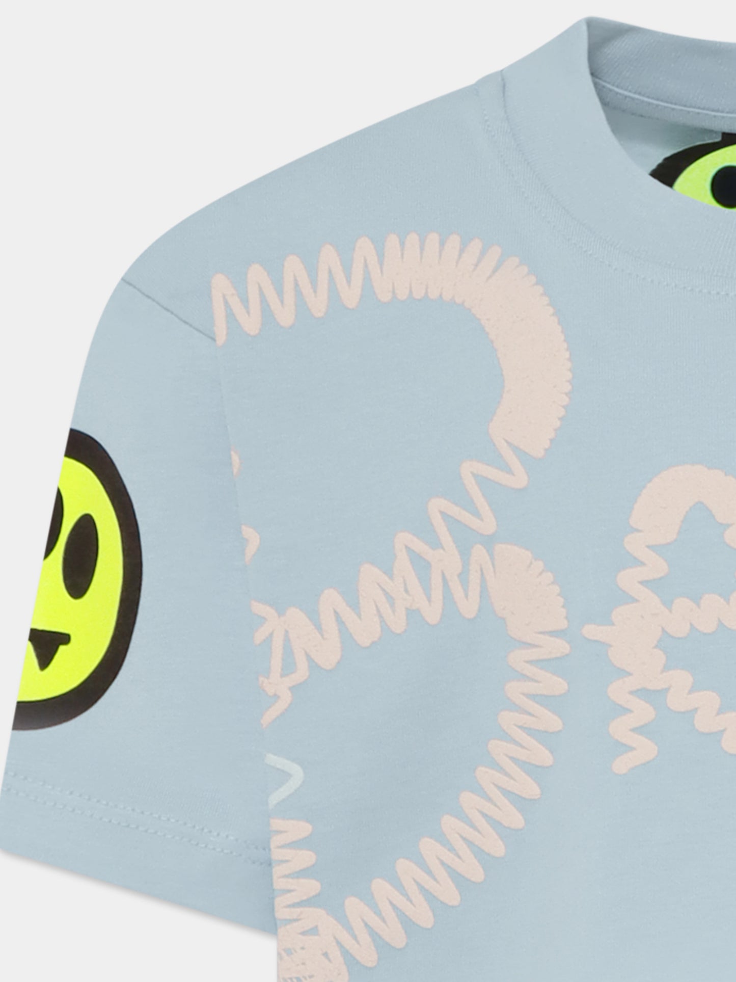 T-shirt celeste per bambini con logo
