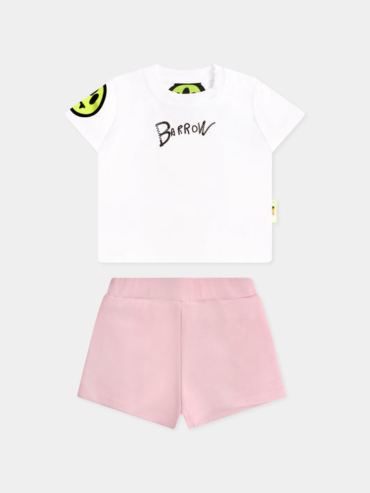 Completo multicolor per neonata con logo