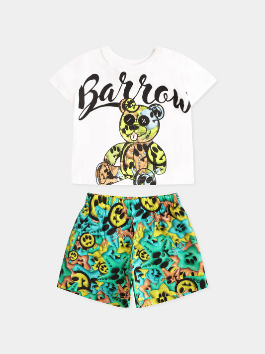 Completo multicolor per neonati con logo e Bear