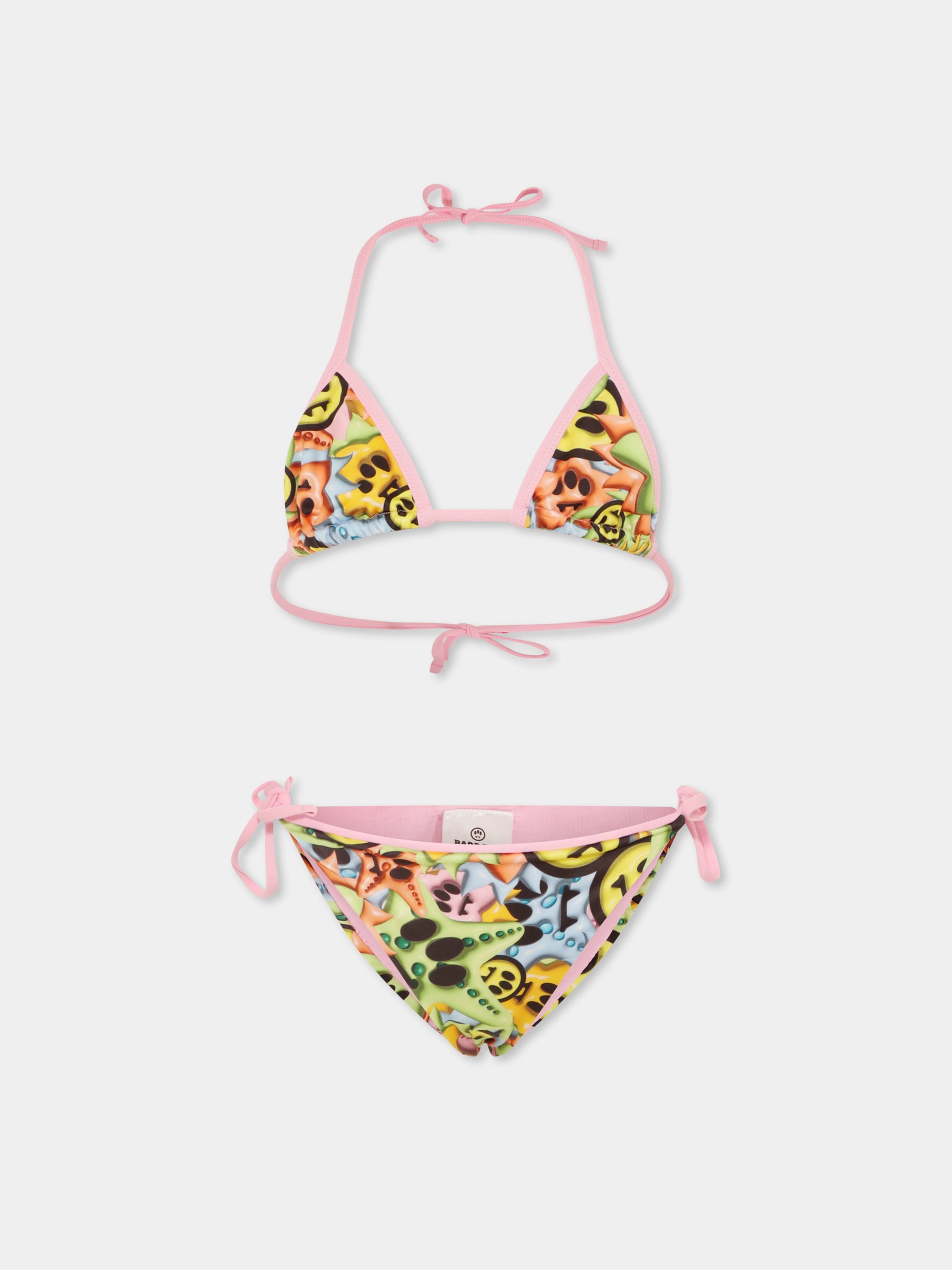 Bikini multicolor per bambina con smile all over,Barrow,S5BKJGSB187 140
