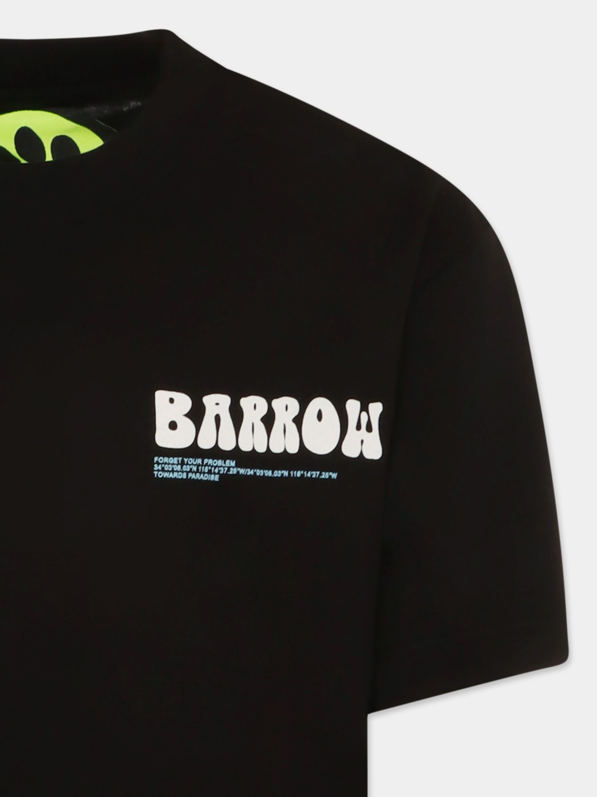 T-shirt nera per bambini con logo e stampa Bear,Barrow,S5BKJUTH069 110