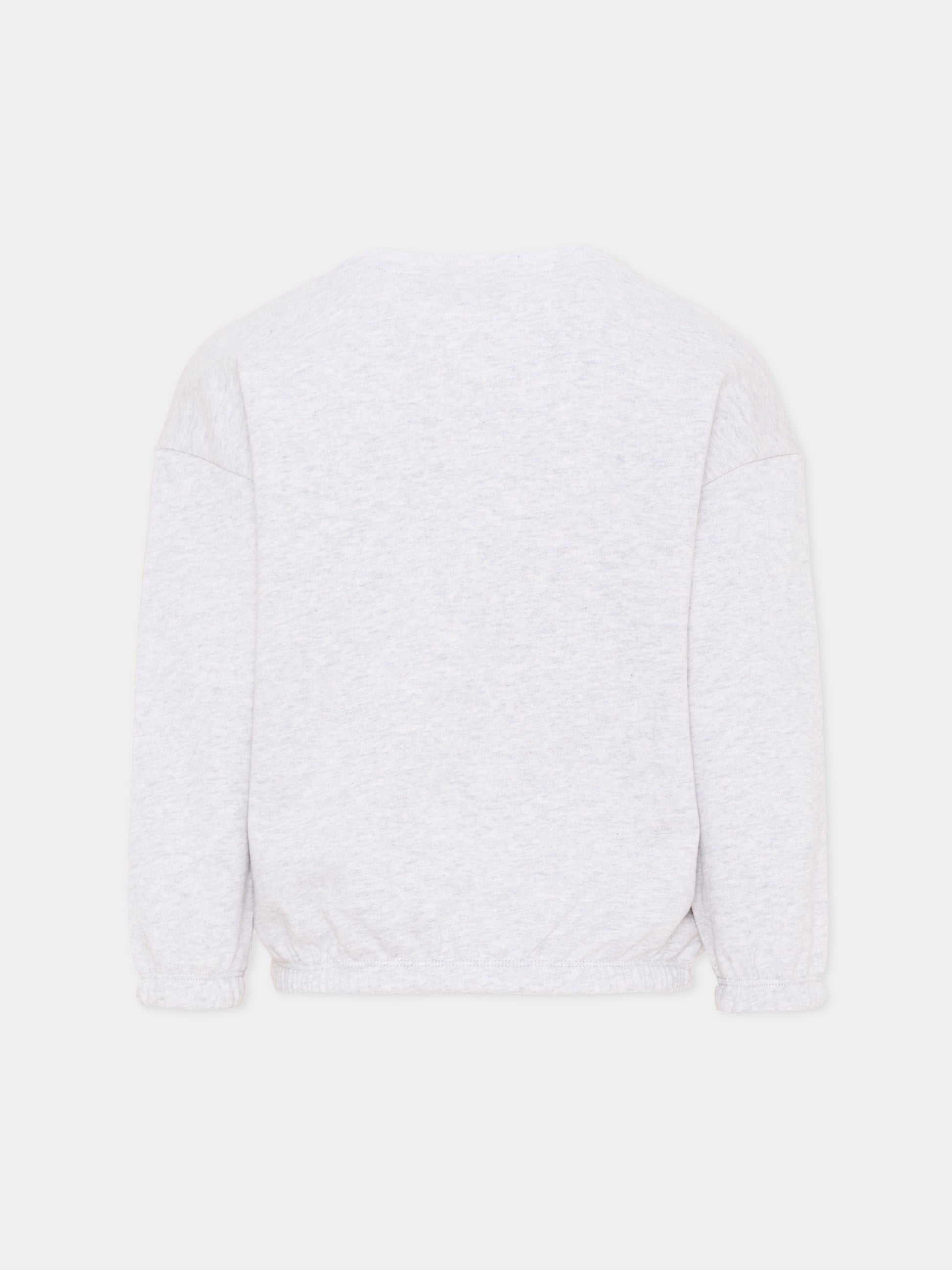 Felpa grigia per bambina con gatto,Mini Rodini,2612011794