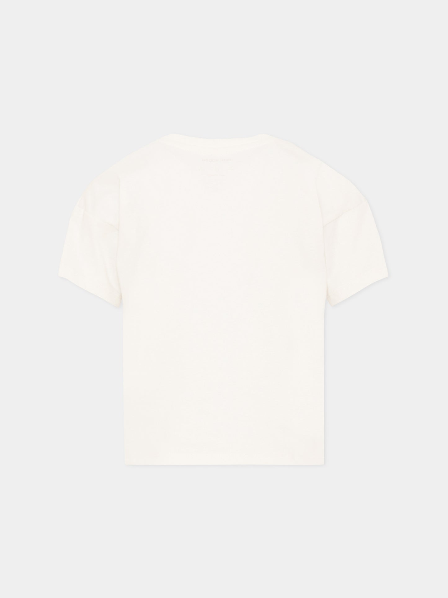 T-Shirt bianca per bambina con stampa gatto,Mini Rodini,2612011810