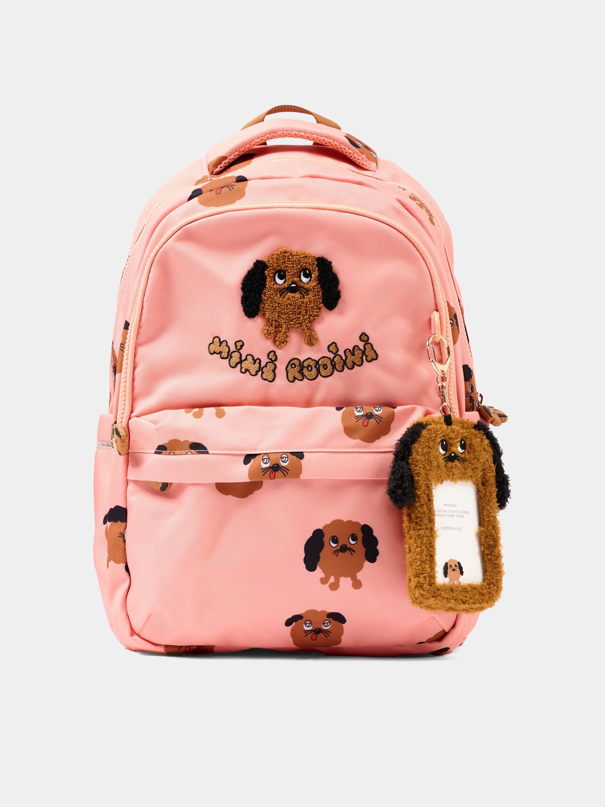 Zaino rosa per bambina con cagnolini,Mini Rodini,2616010528