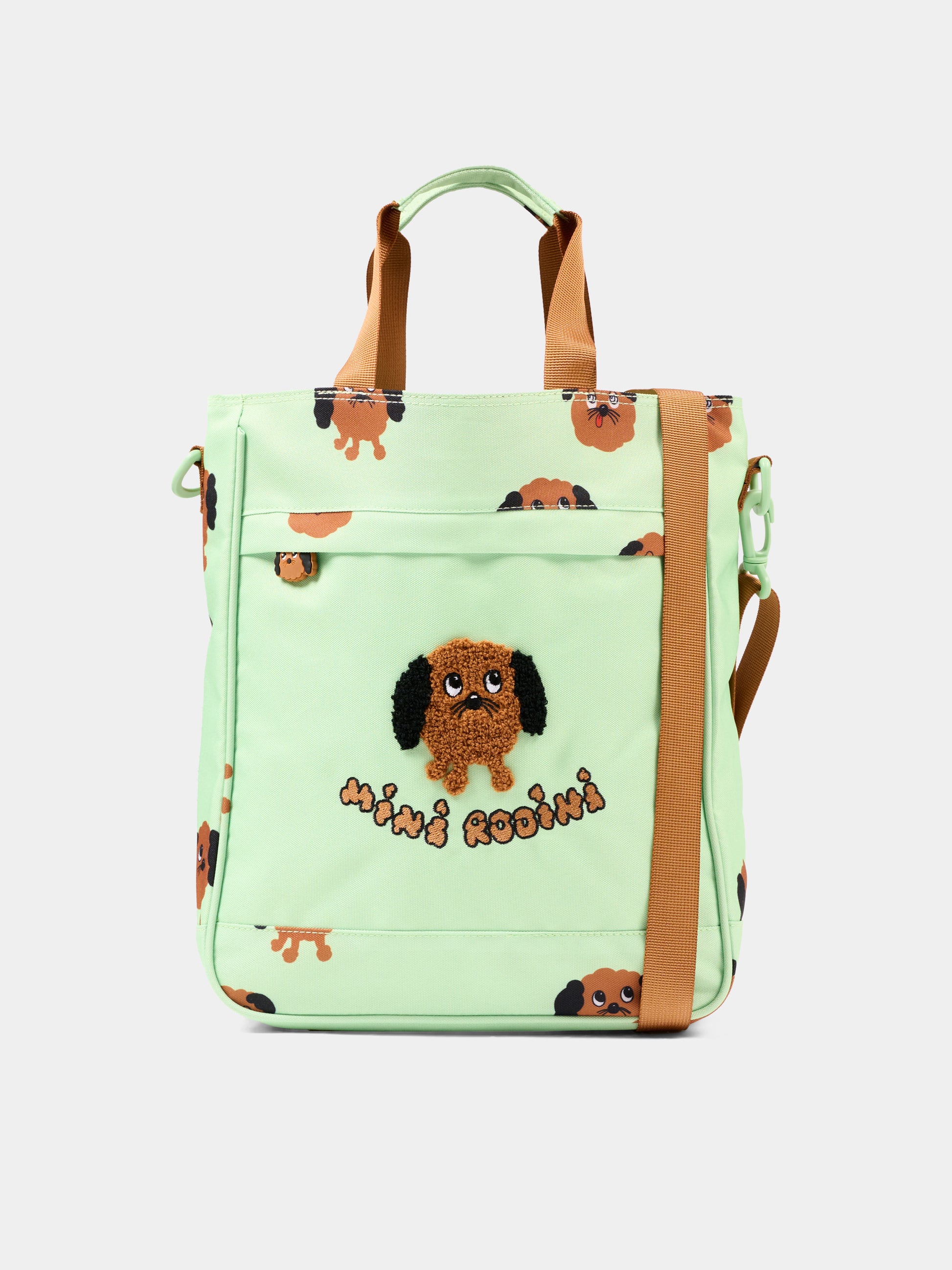 Borsa verde per bambini con cagnolini,Mini Rodini,2616010675