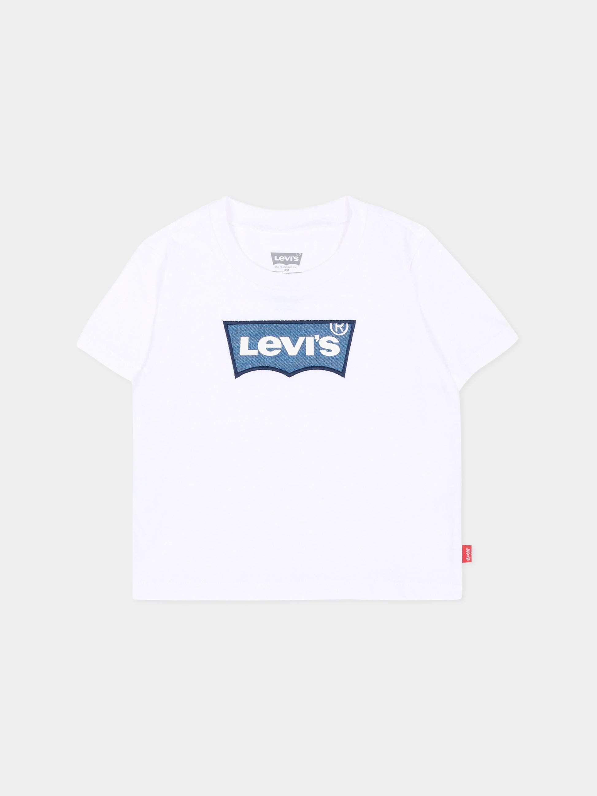 T-shirt a manica corta bianca logo,Levi's Kids,6EM318 W1T