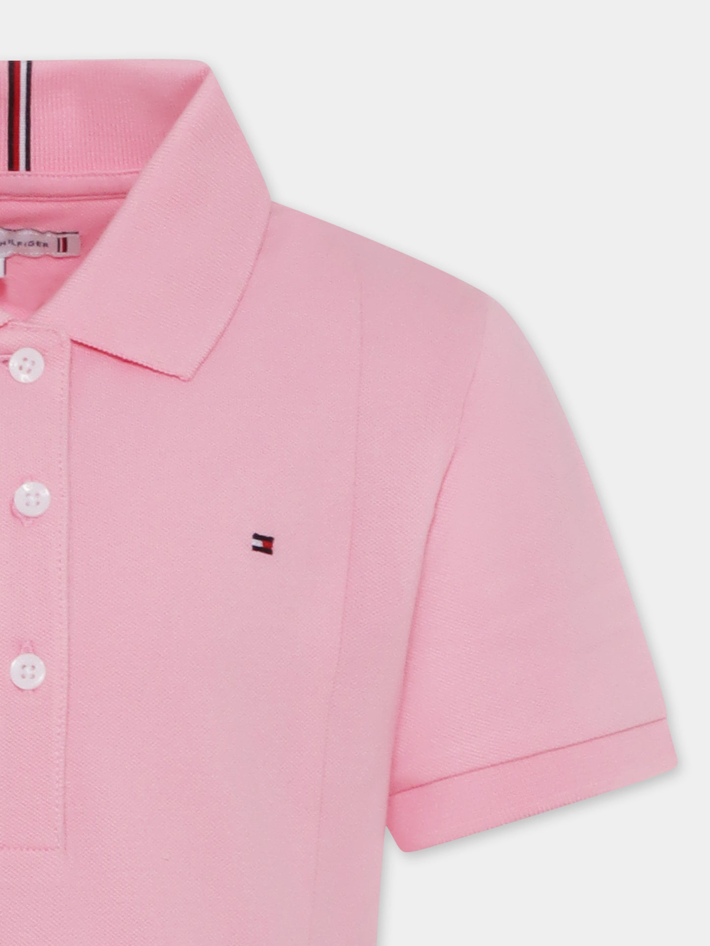 Vestito rosa per bambina con bandierina