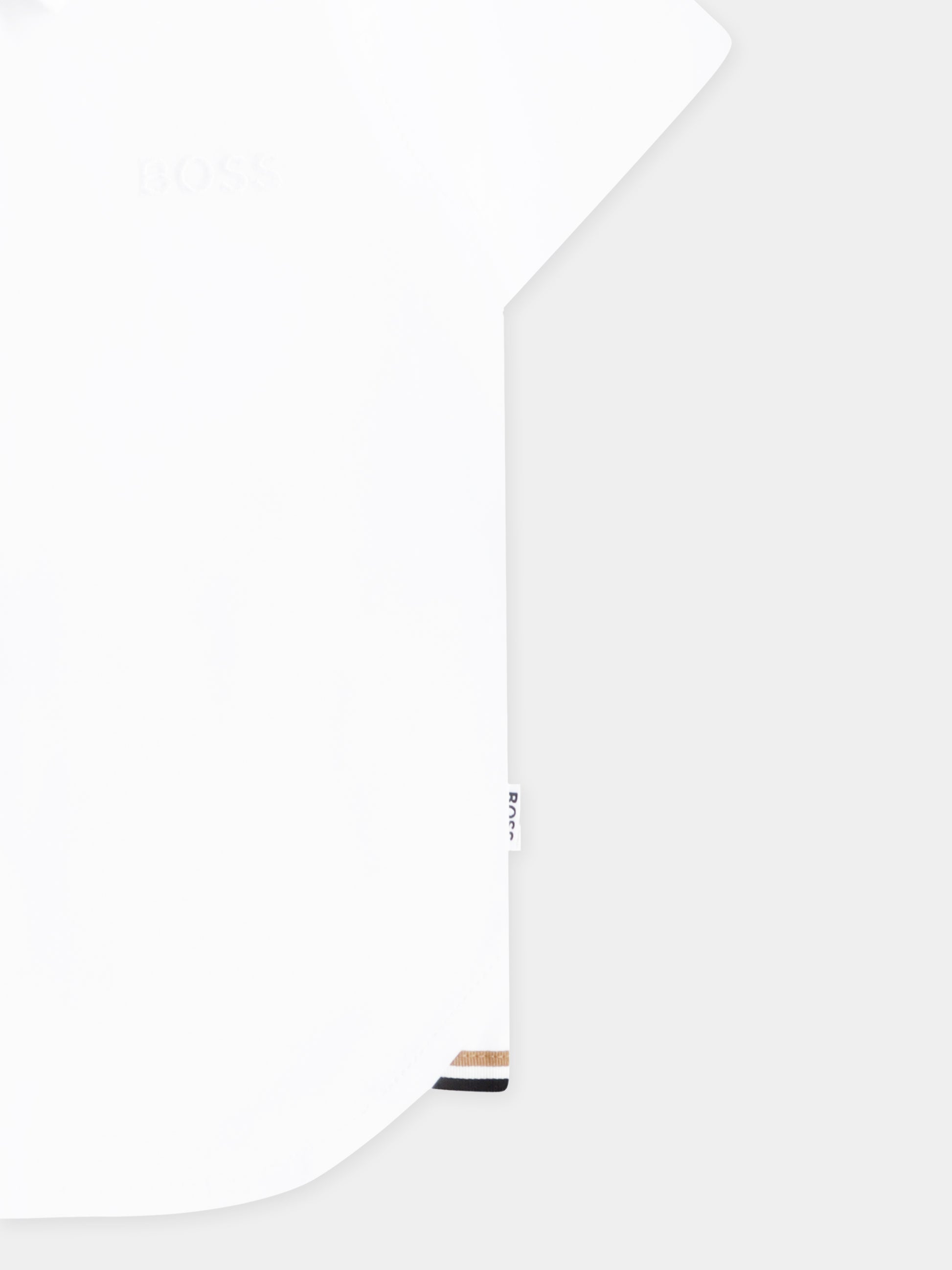 Camicia bianca per neonato con logo,Boss,J50587 10P