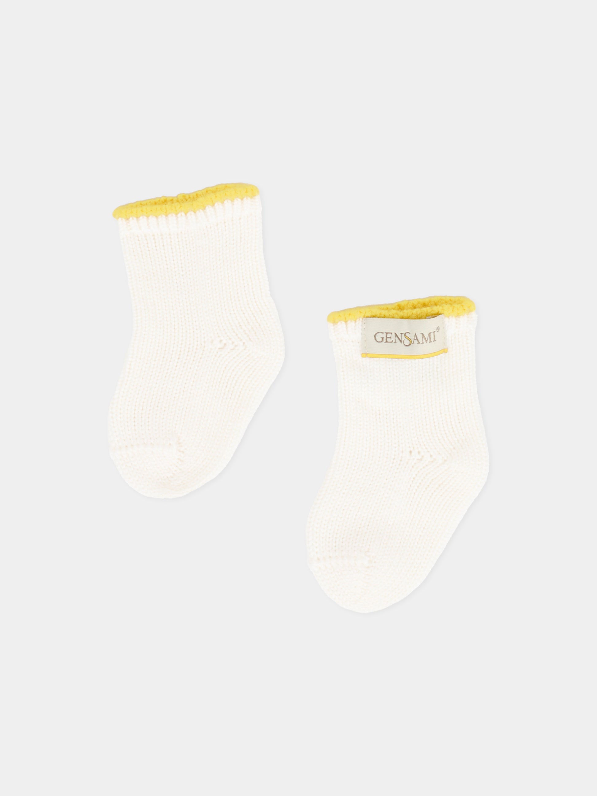 Calzini avorio per neonati,Gensami,CALZ-BASIC-WE OFF WHITE