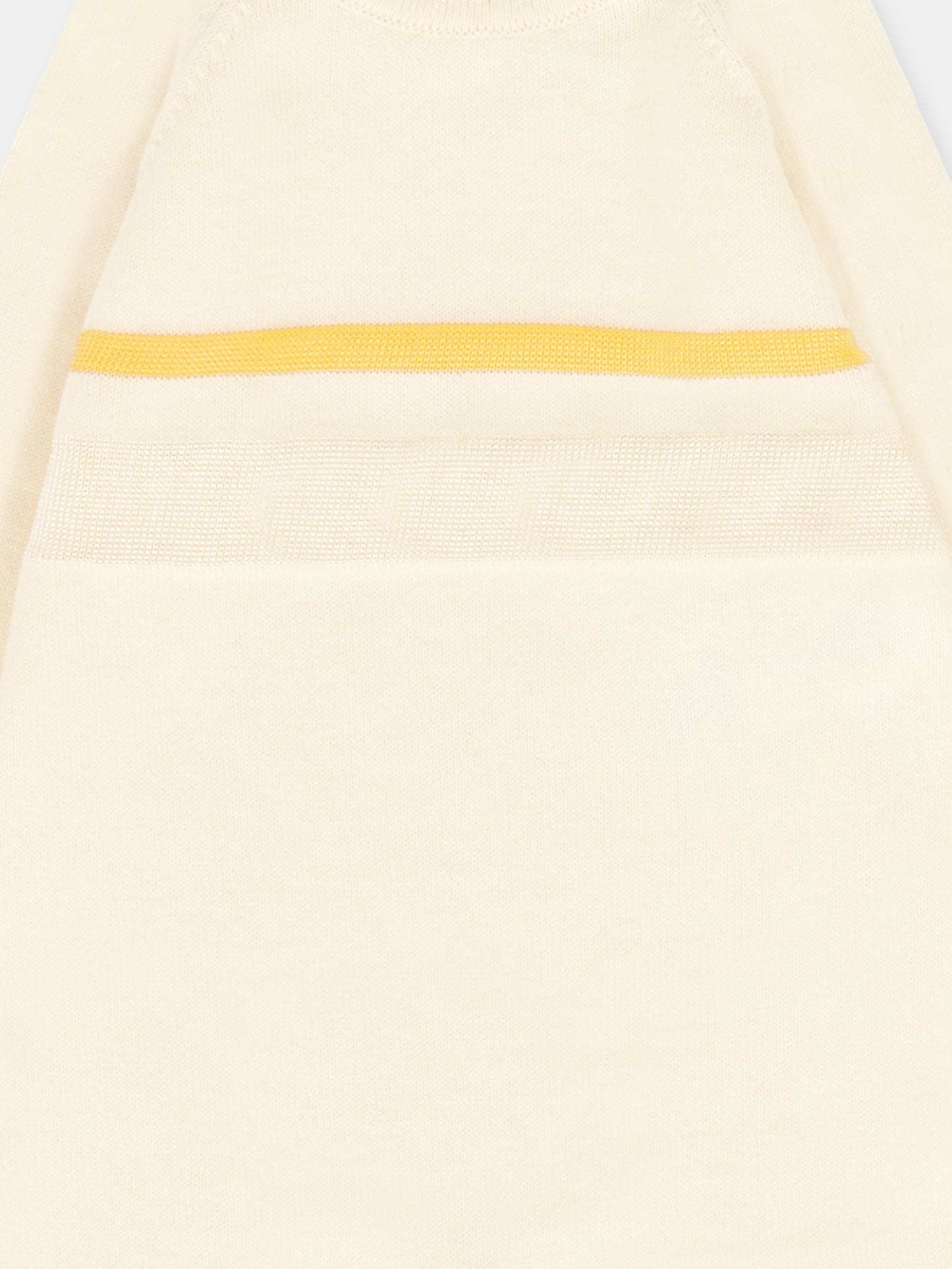 Tutina avorio per neonati con linea gialla,Gensami,TU-STR-CO IVORY