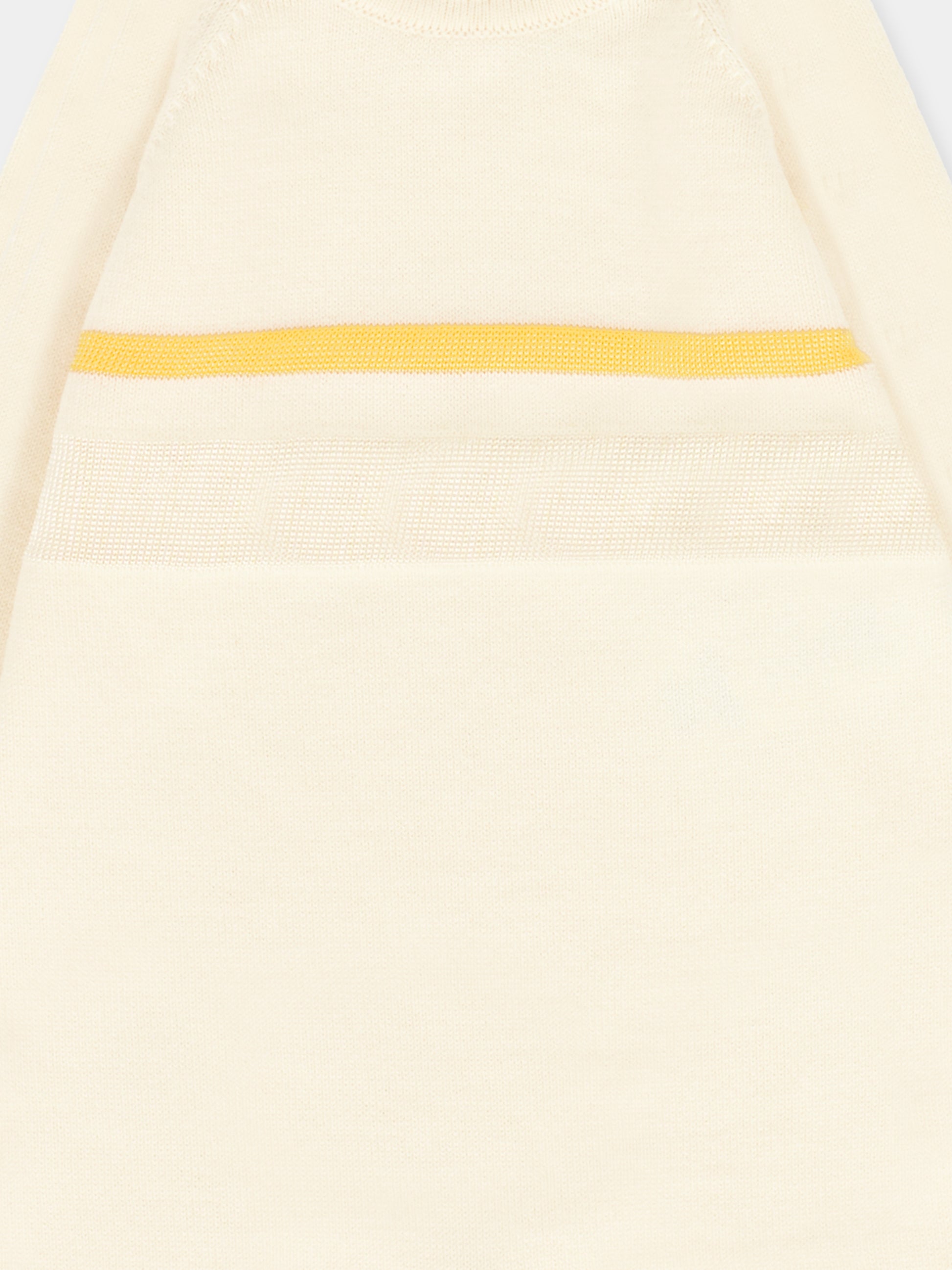 Tutina avorio per neonati con linea gialla,Gensami,TU-STR-CO IVORY