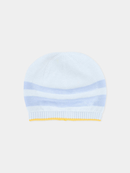 Berretto celeste per neonato con filo giallo,Gensami,CAP-STR-CO SKY BLUE