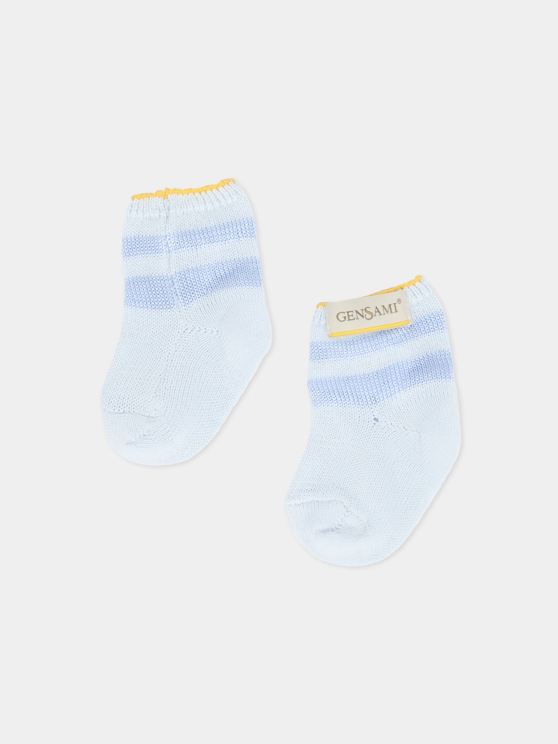 Calzini celesti per neonato,Gensami,CALZ-STR-CO SKY BLUE