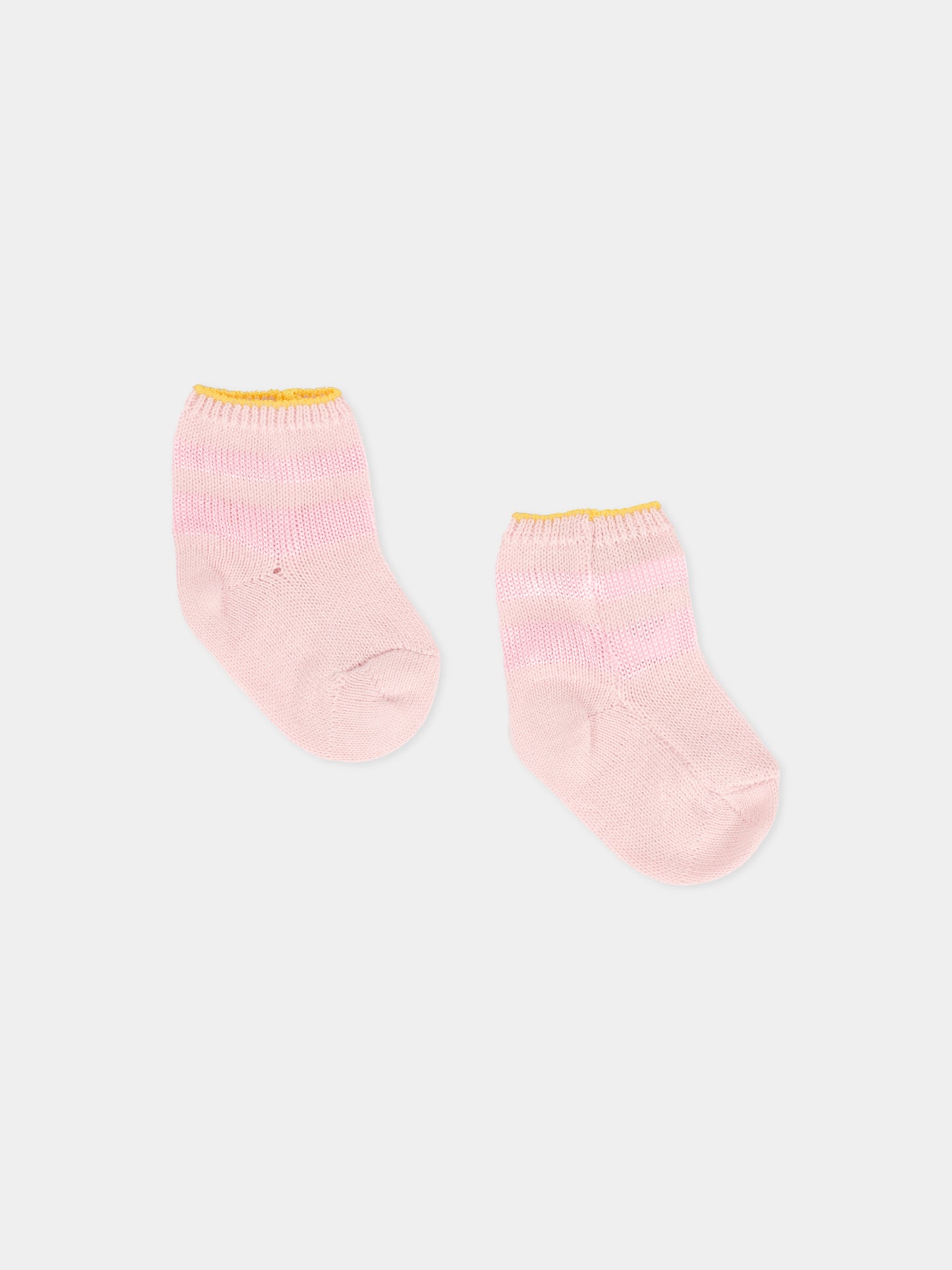 Calzini rosa per neonata,Gensami,CALZ-STR-CO BABY PINK