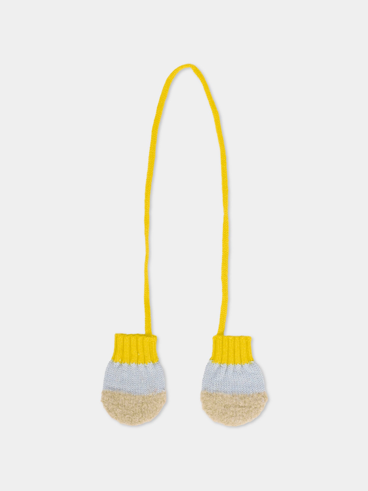 Guanti celesti per neonato,Gensami,MUF-ALP-WP SKY BLUE/SUNRISE YELLOW