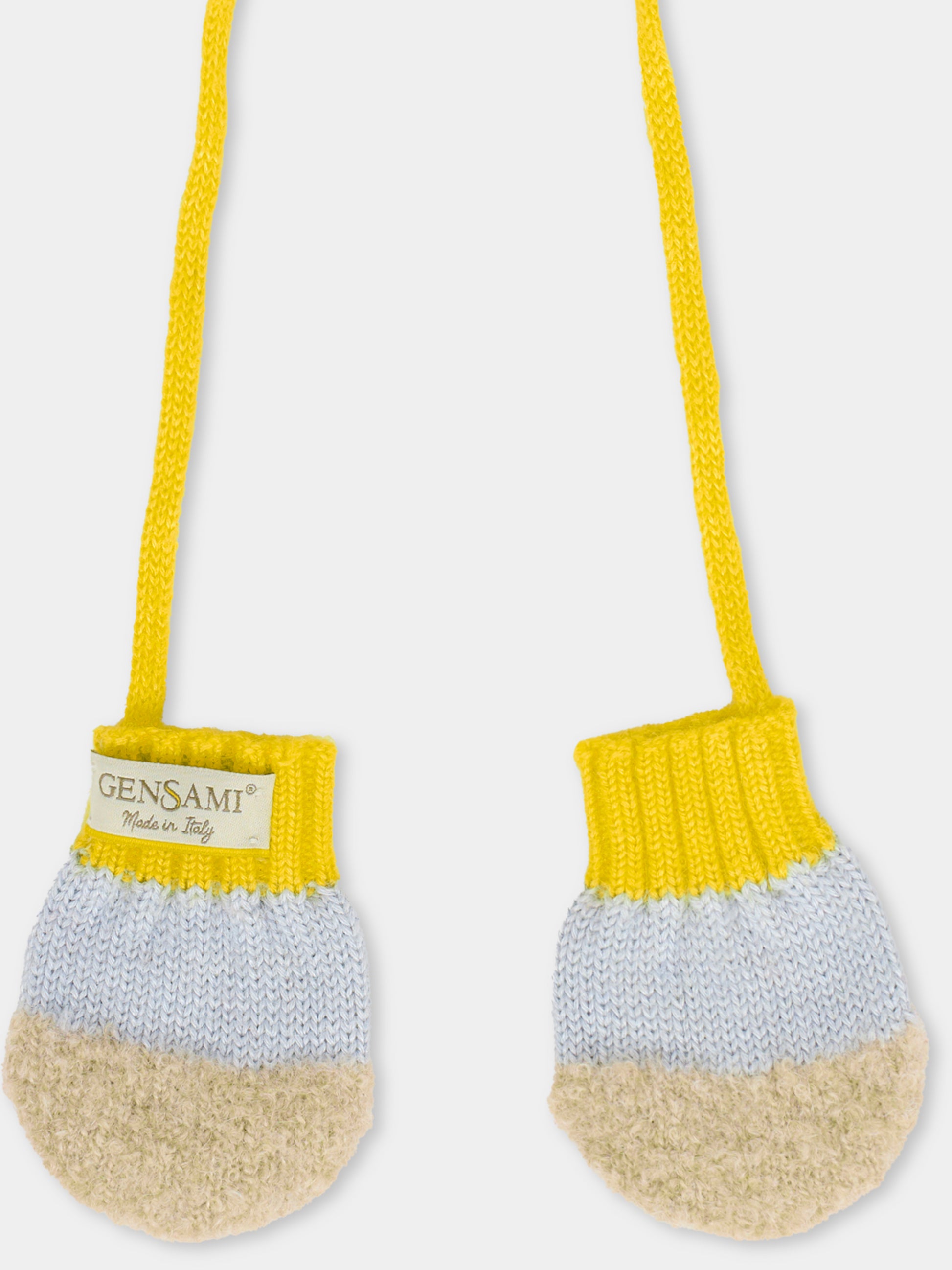 Guanti celesti per neonato,Gensami,MUF-ALP-WP SKY BLUE/SUNRISE YELLOW
