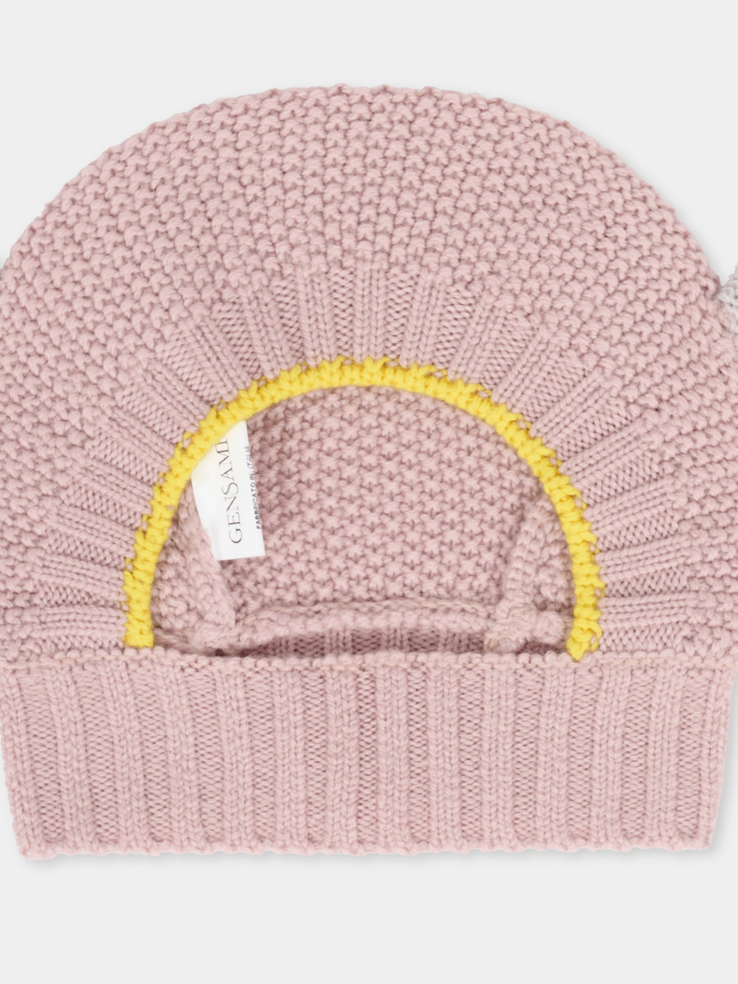 Balaclava rosa per neonata con orecchie,Gensami,BAL-ALP-WE CAMEO PINK