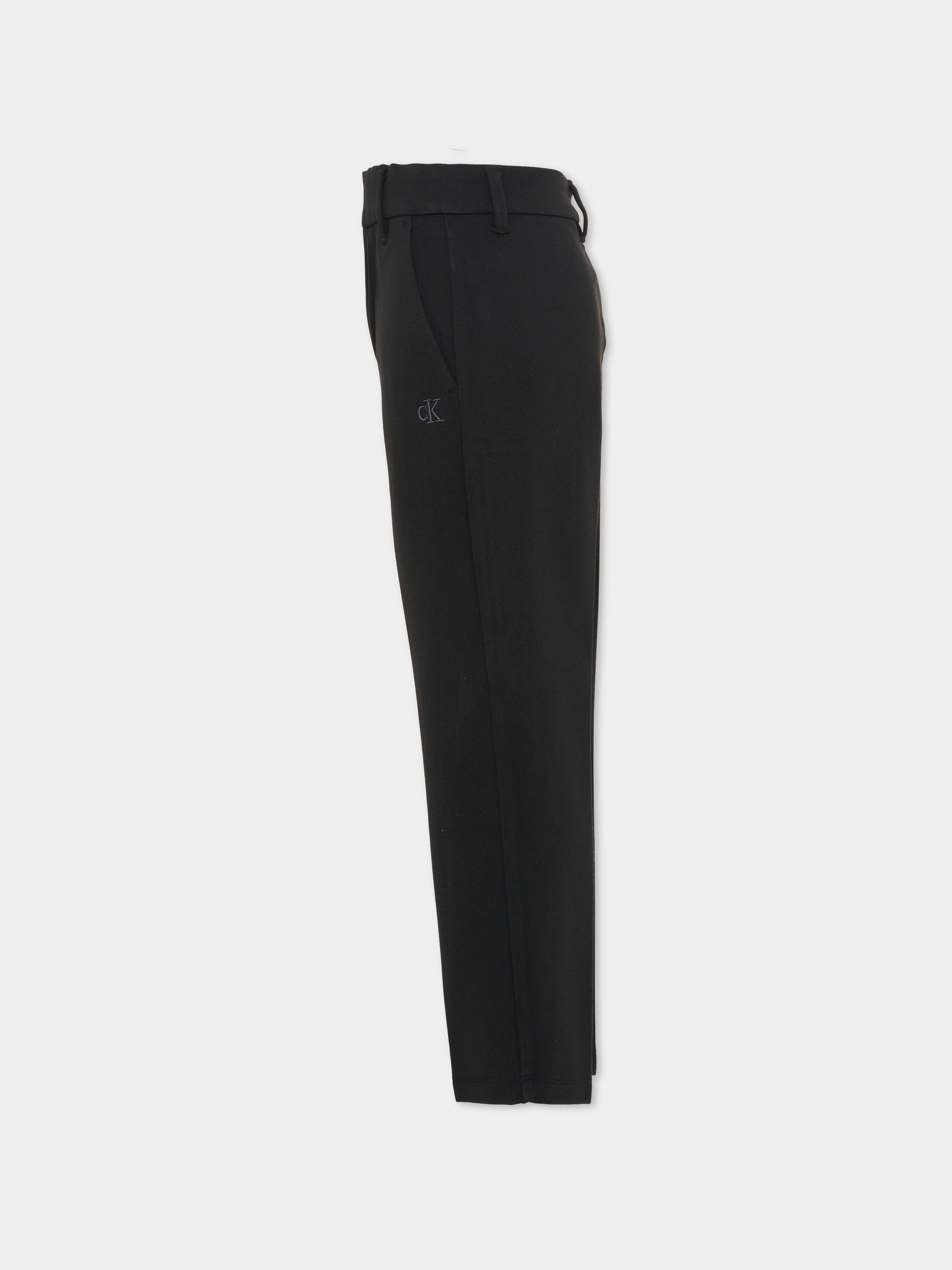 Pantalone nero per bambino con logo,Calvin Klein Kids,IB0IB02341 BEH