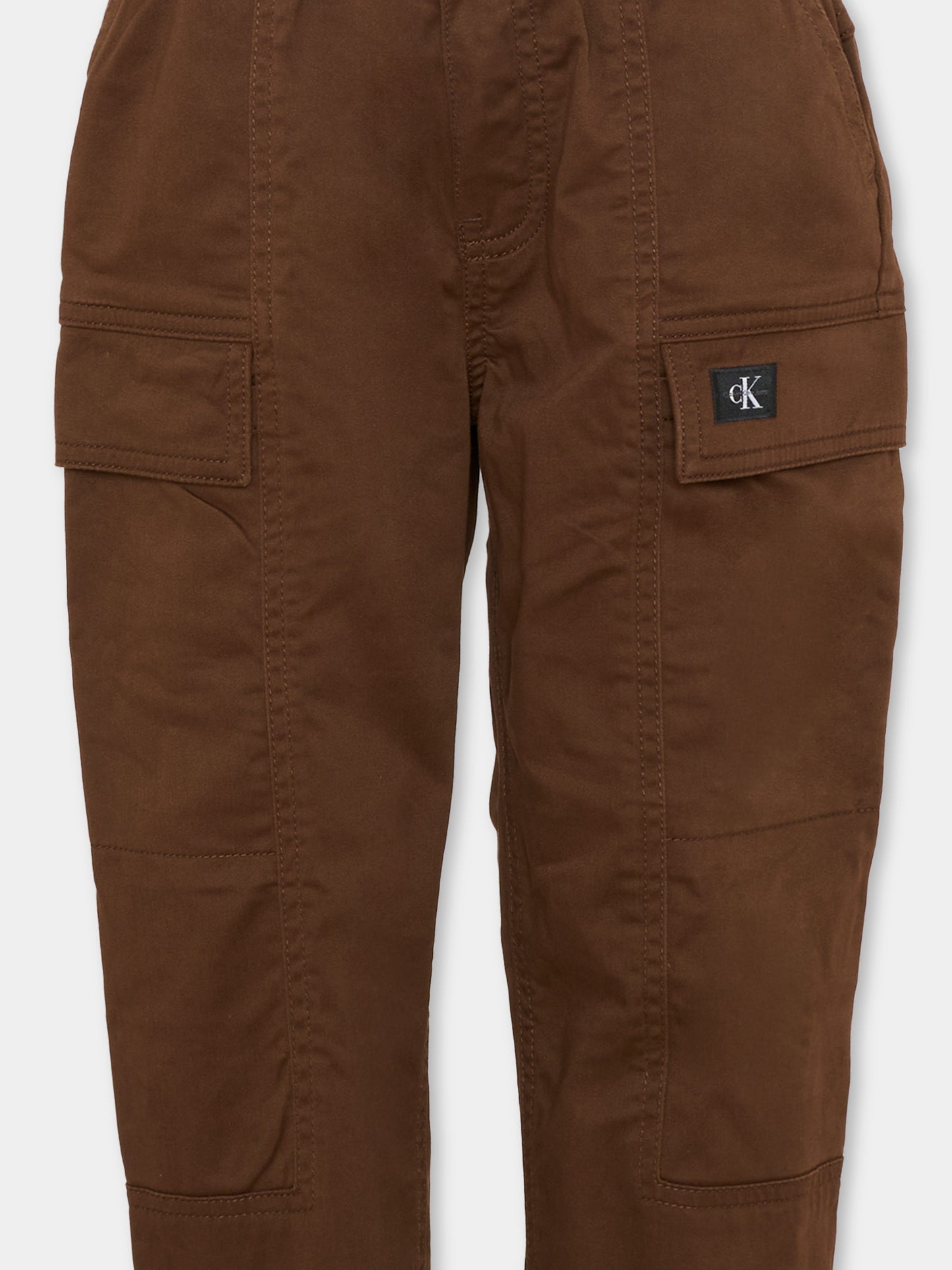 Pantalone marrone per bambino,Calvin Klein Kids,IB0IB02603 GV0